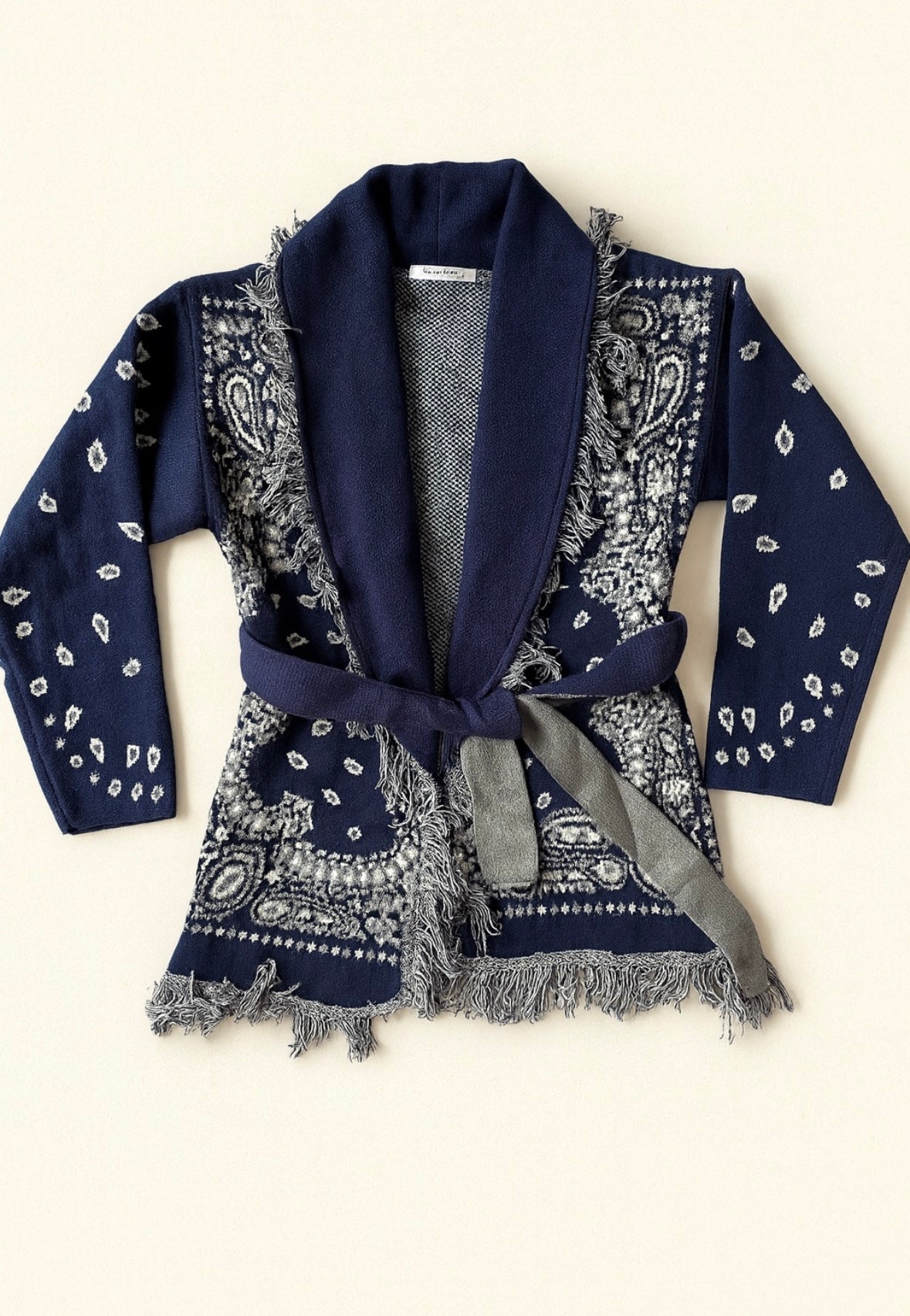 Cardigan Bandana Blu