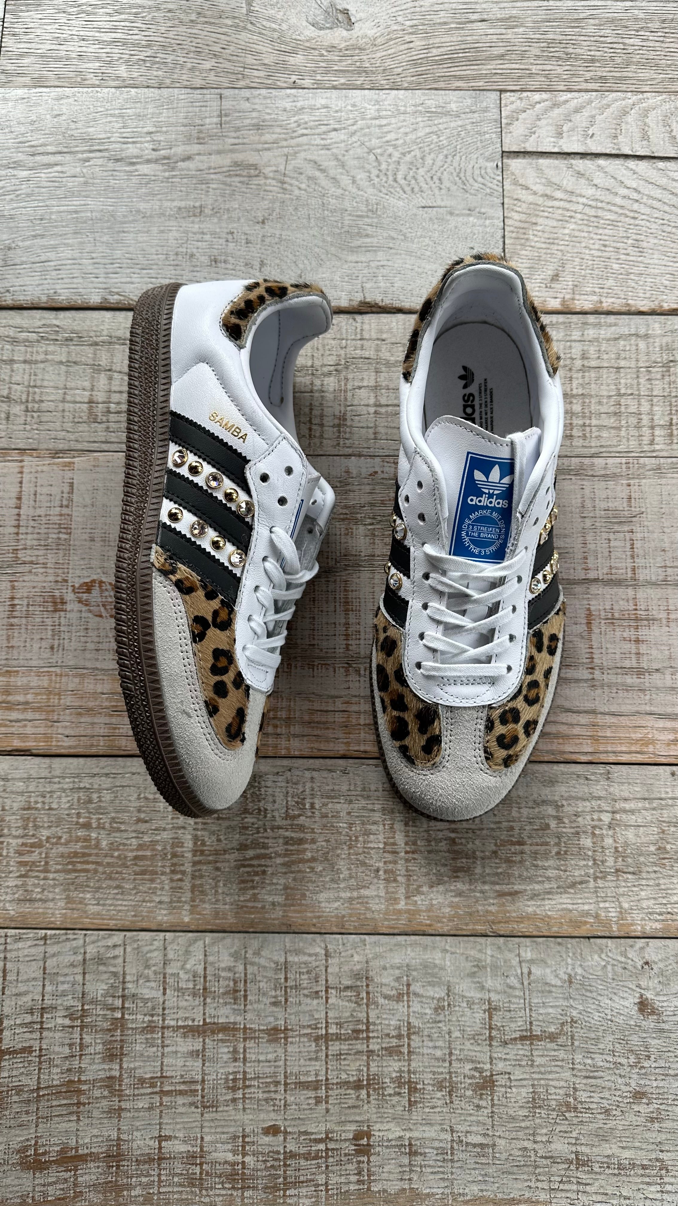 Adidas Samba Cavallino Leopardato e Borchie cono Oro