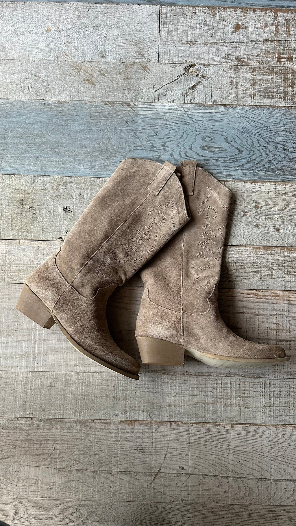 Texano in camoscio Taupe