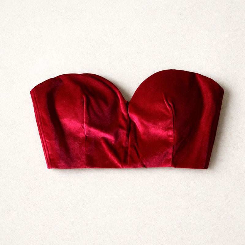 Top in Velluto Rosso