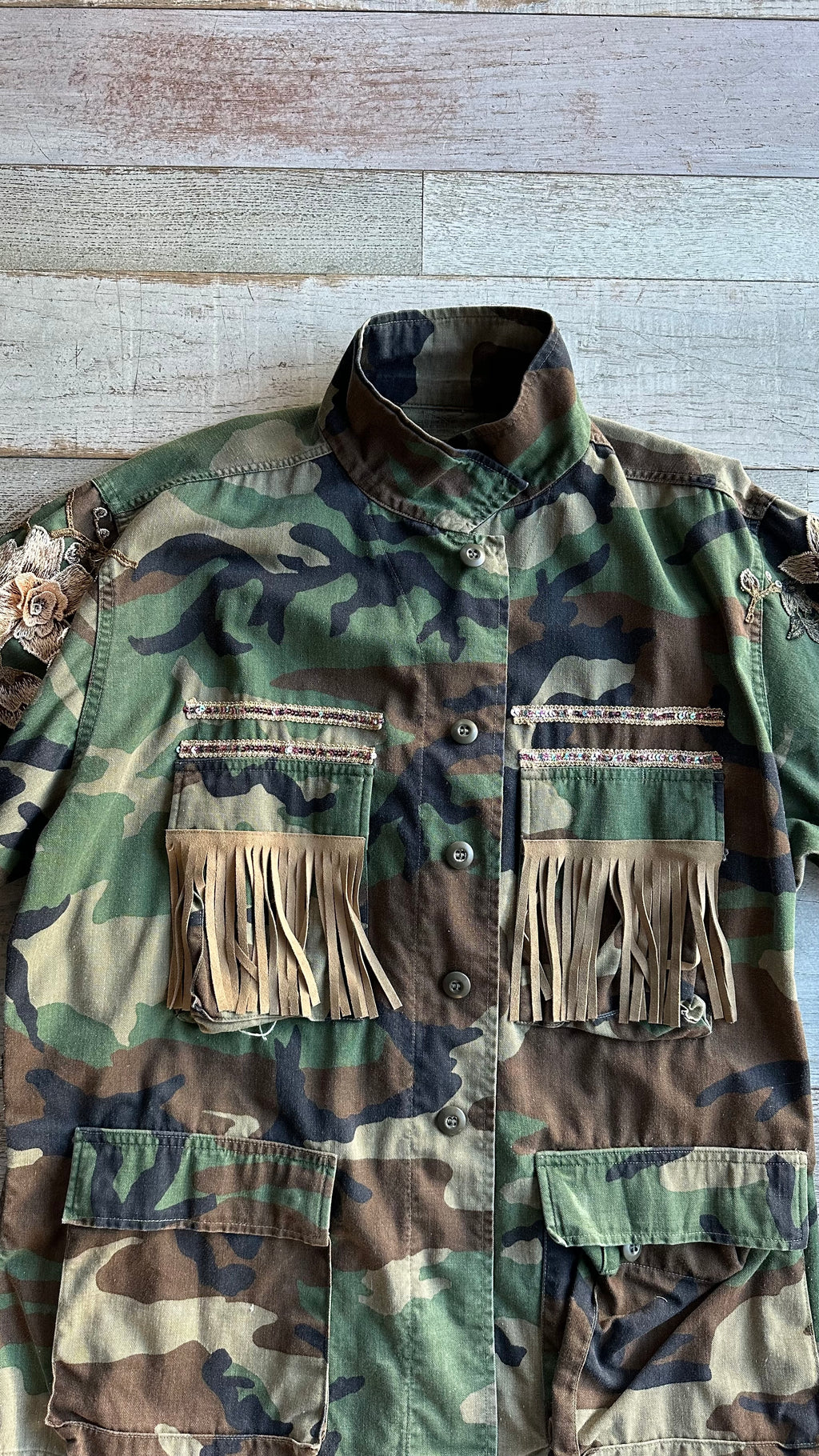 Giacca Militare “Gold Flower”