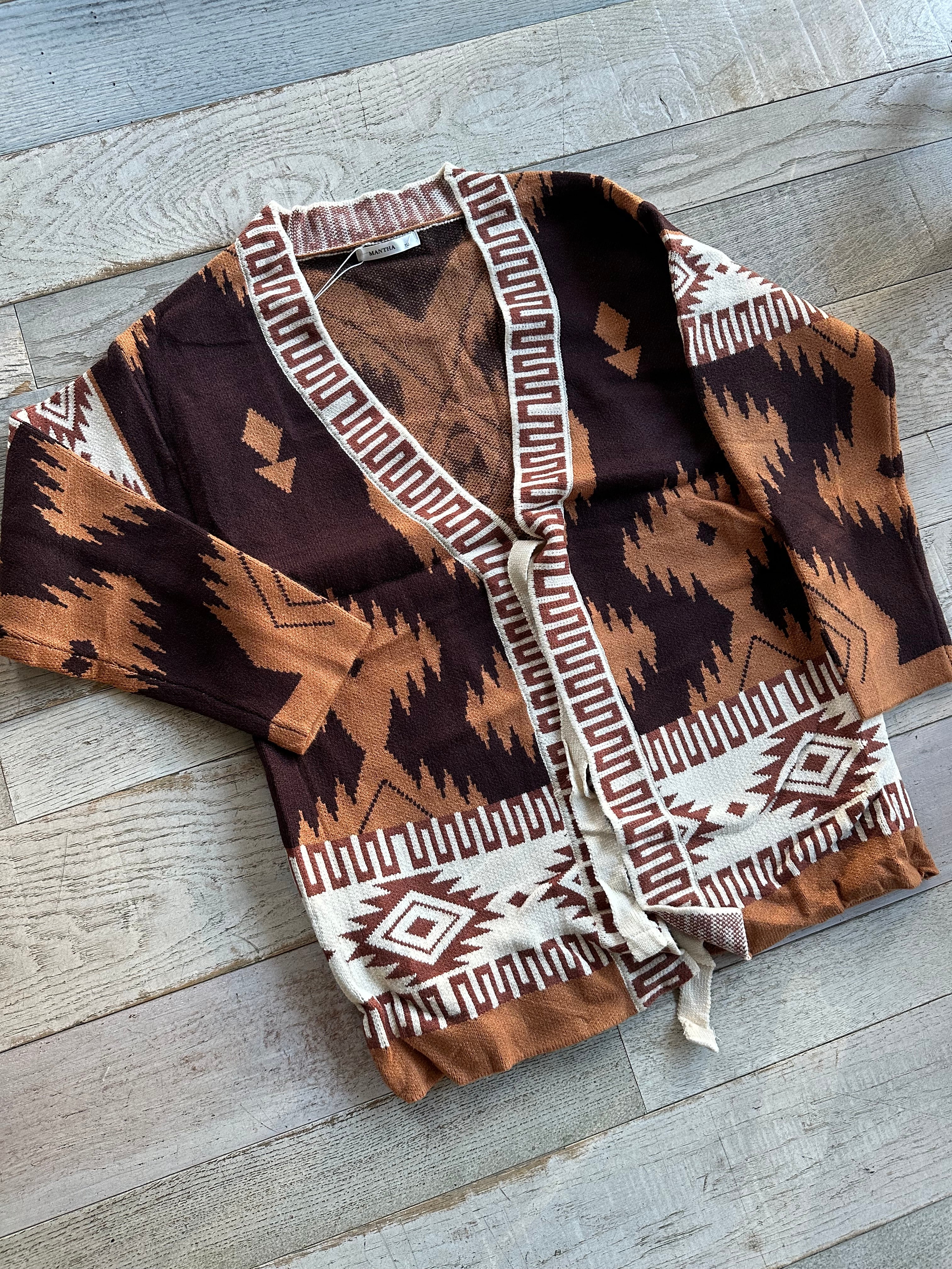 Cardigan Azteco Cioccolato