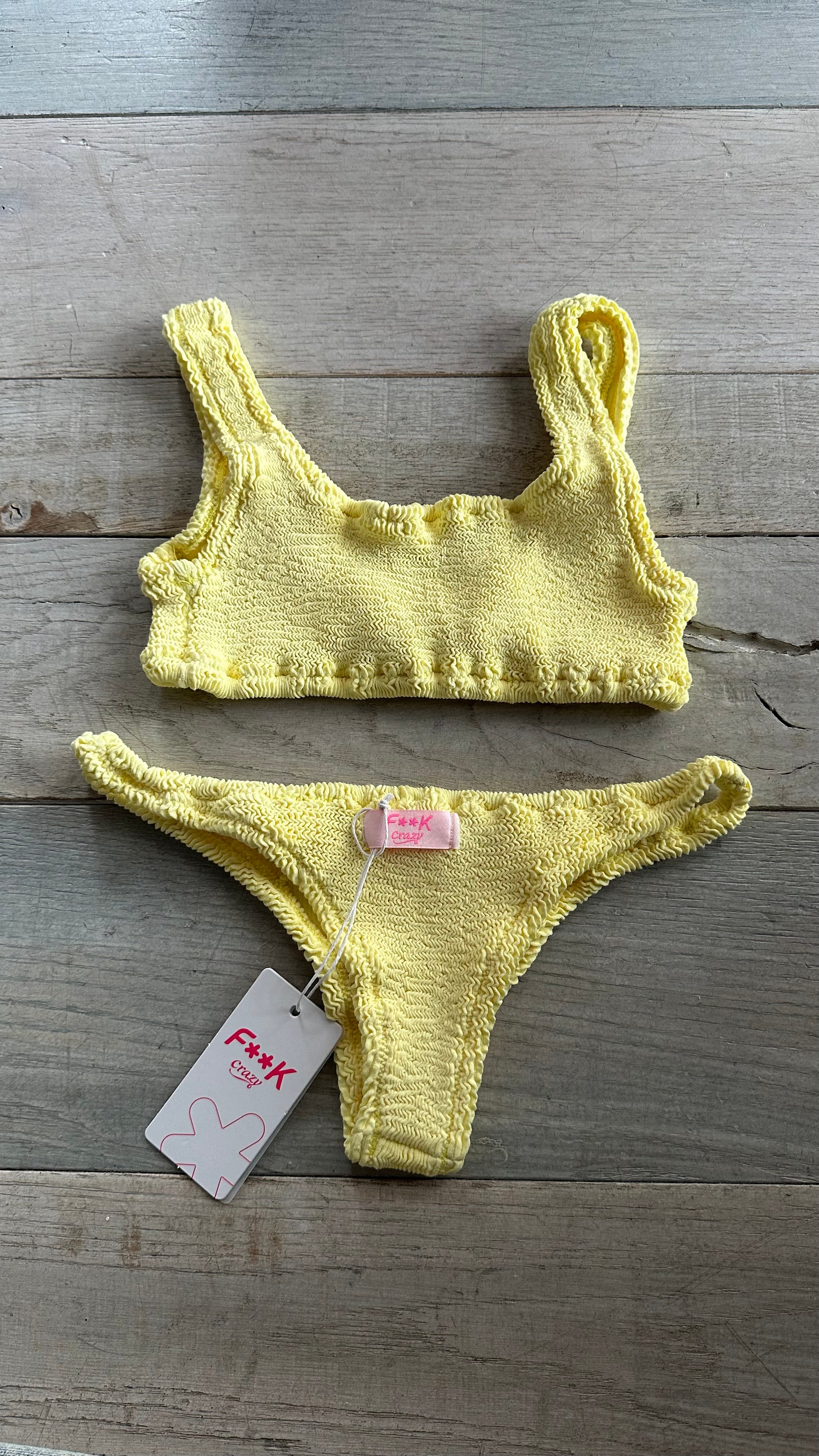 Bikini Top Goffrato Giallo