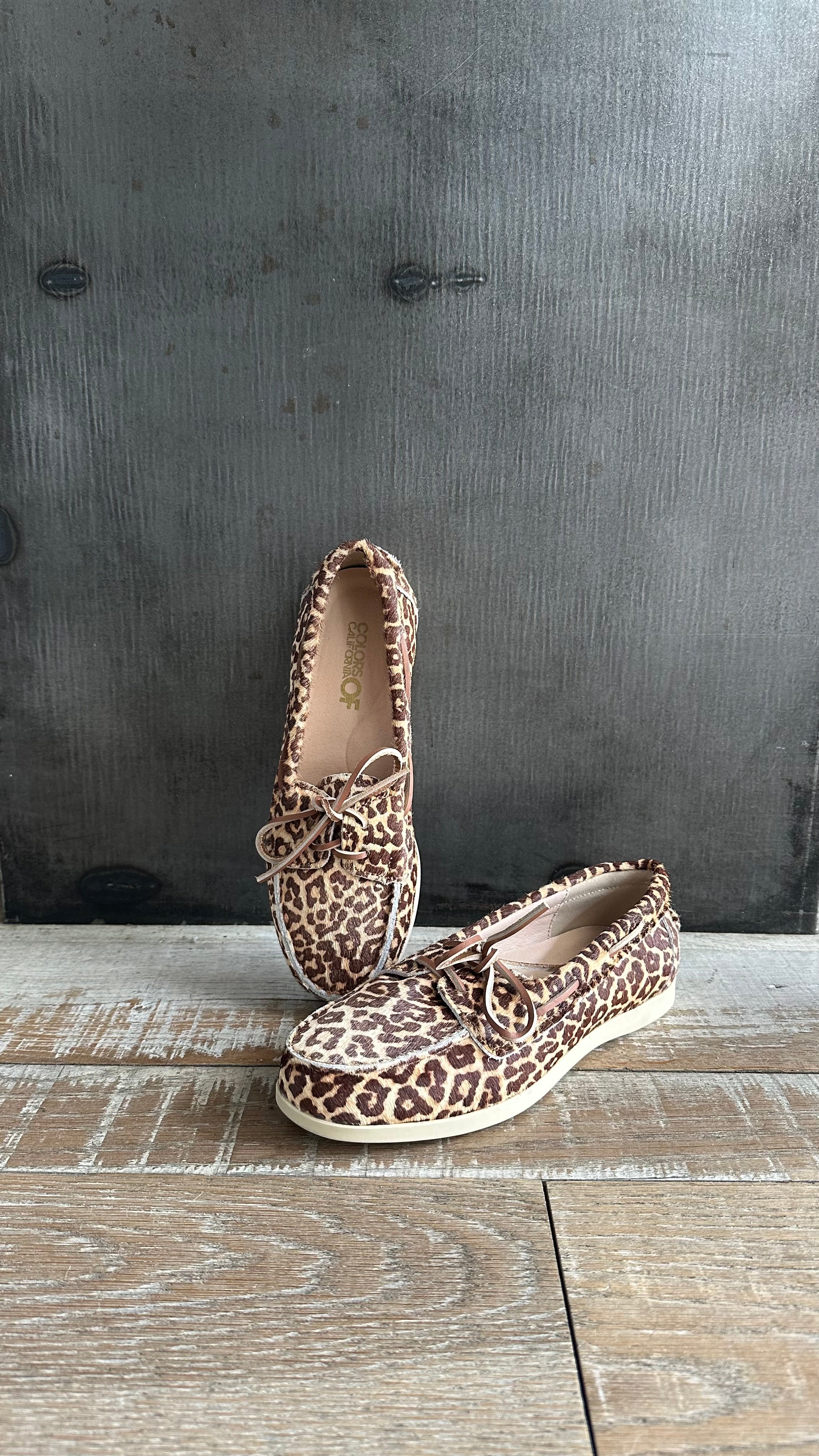Mocassino da Barca in cavallino Leopardato