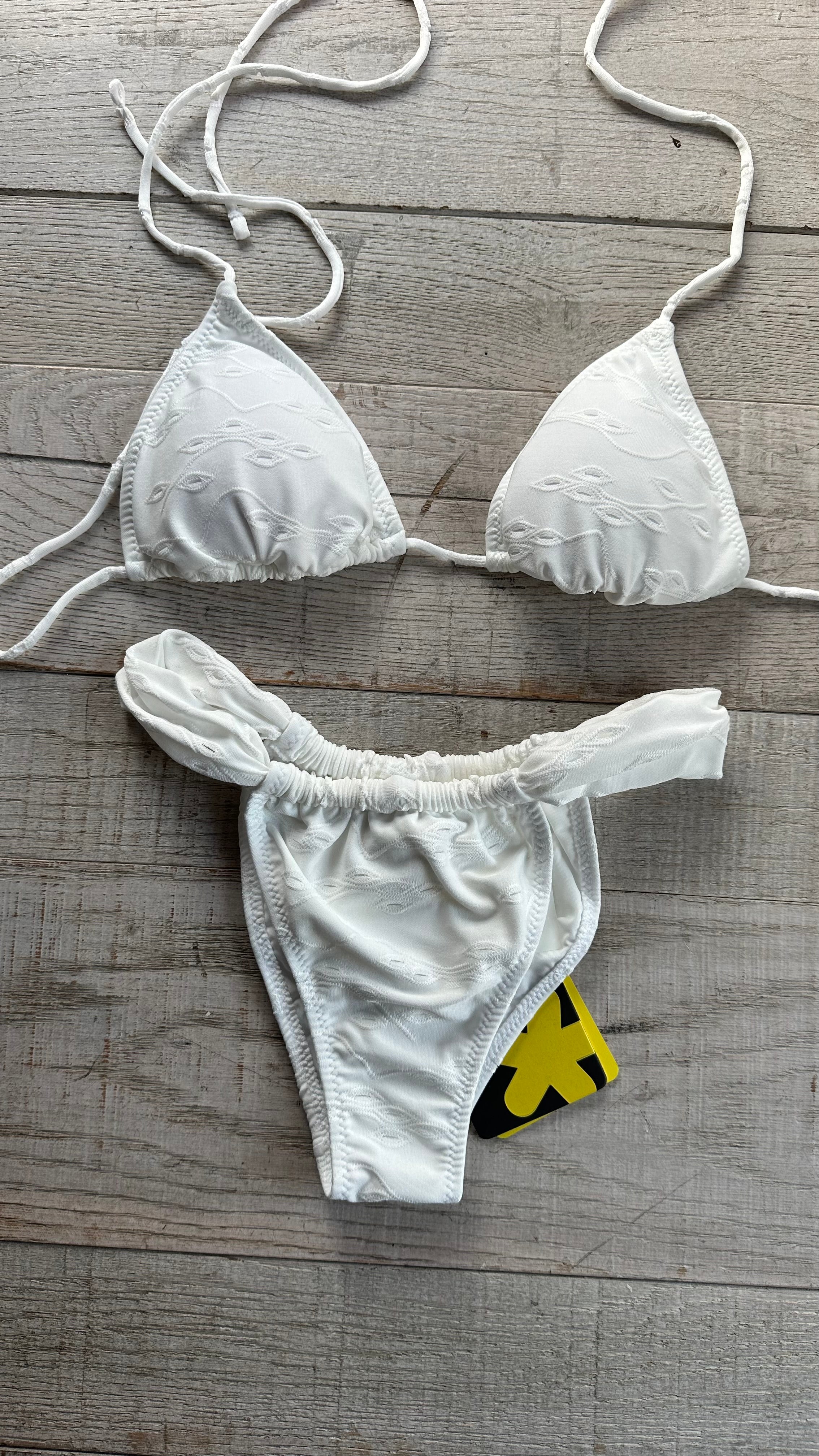 Triangolo Sangallo slip a Tendina Bianco