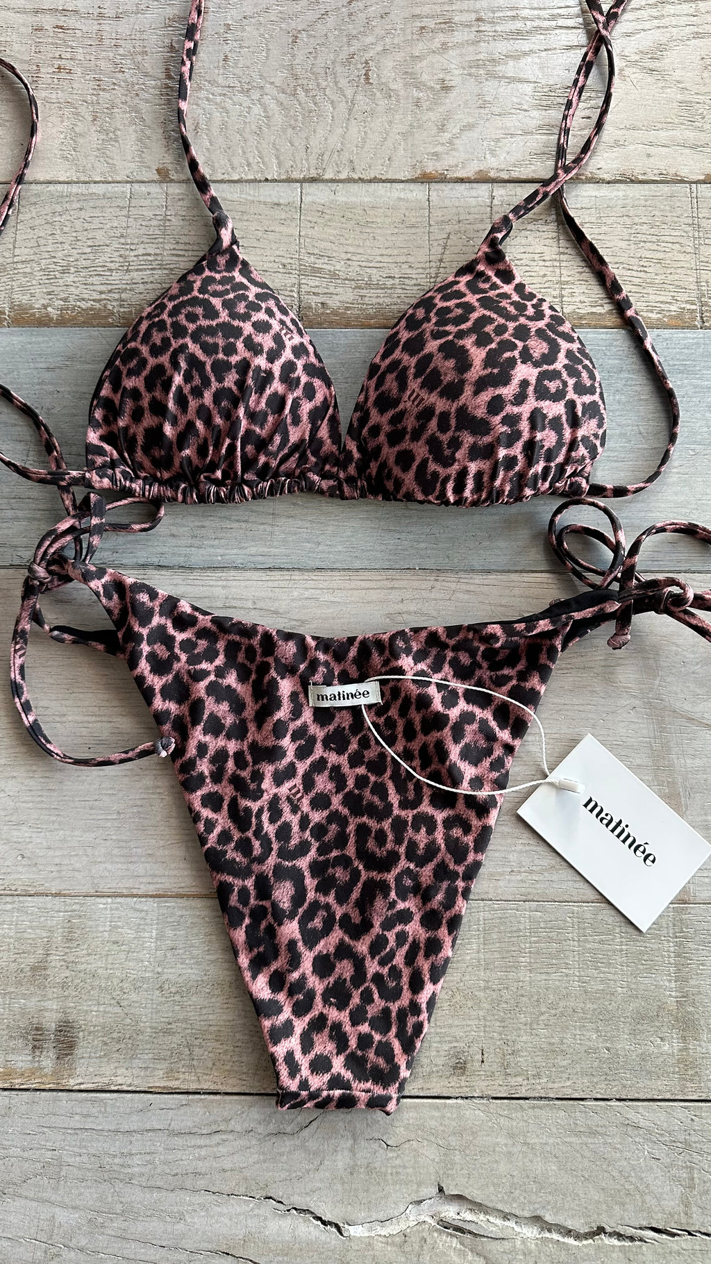 Triangolo in Lycra Maculato Rosa