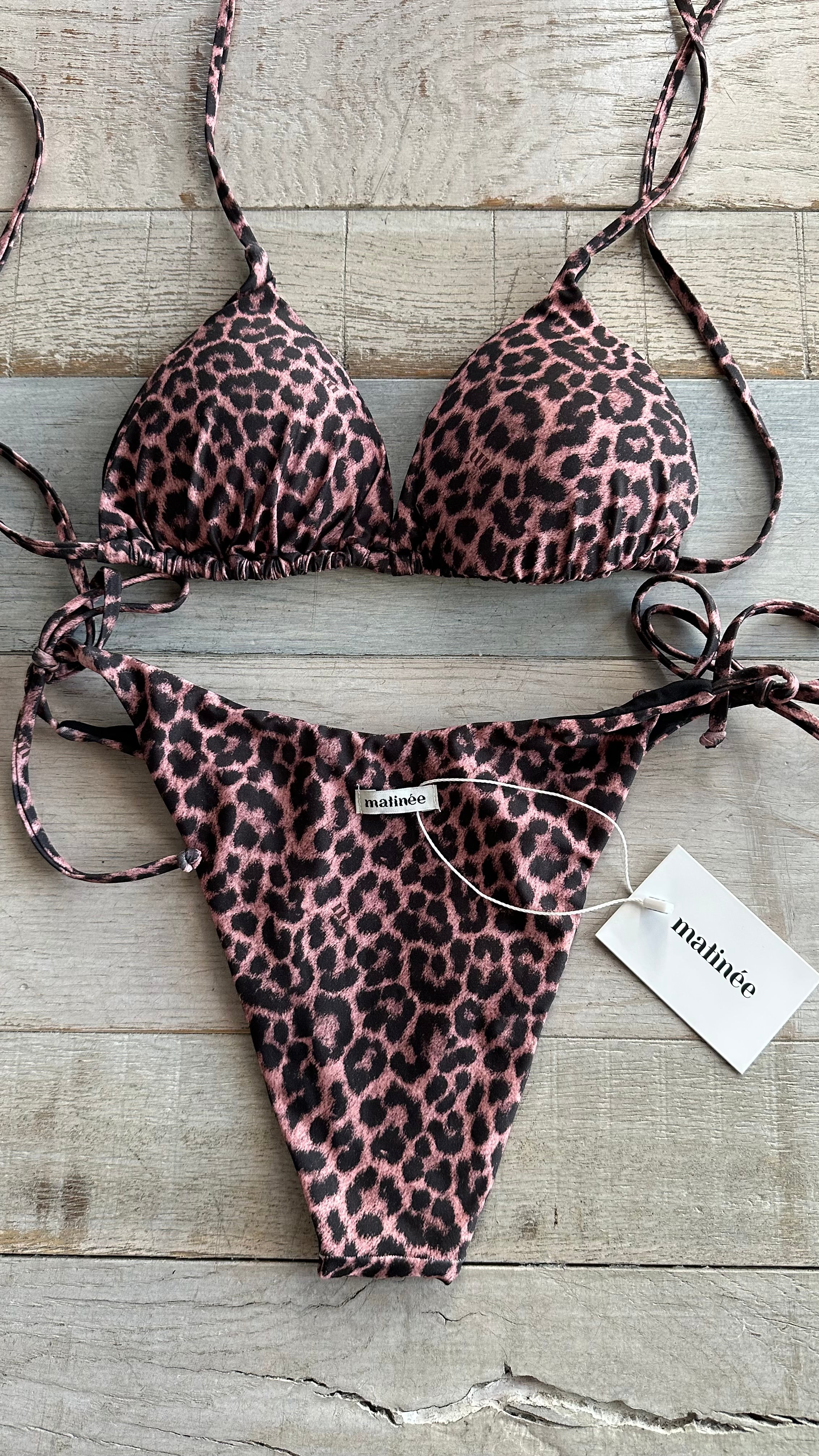 Triangolo in Lycra Maculato Rosa