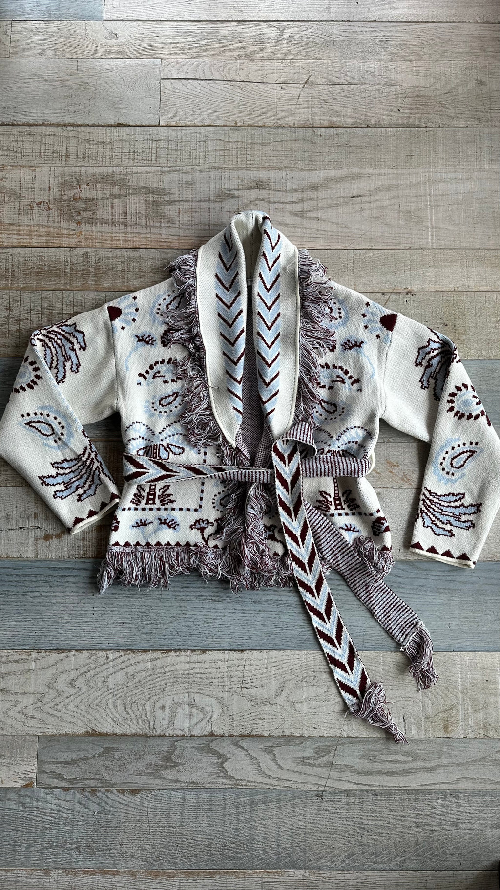 Cardigan Crop Palms White