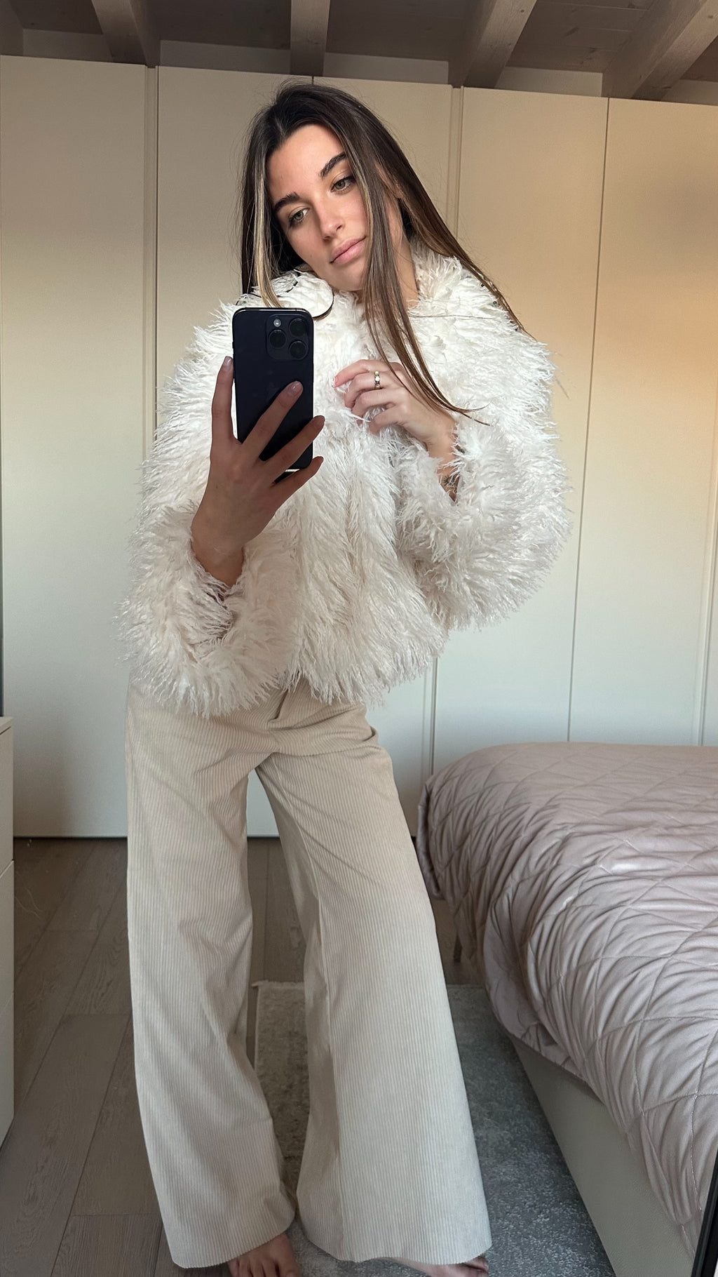 Eco Pelliccia Mongolia Panna