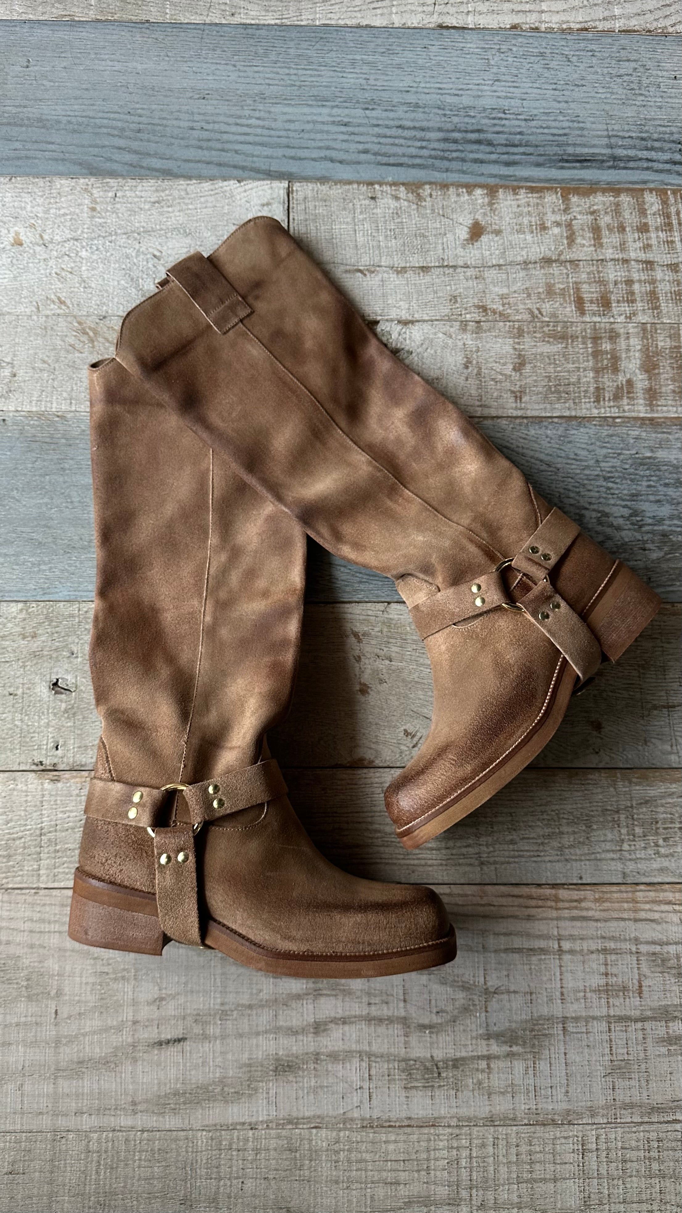 Bikers in camoscio color Carne