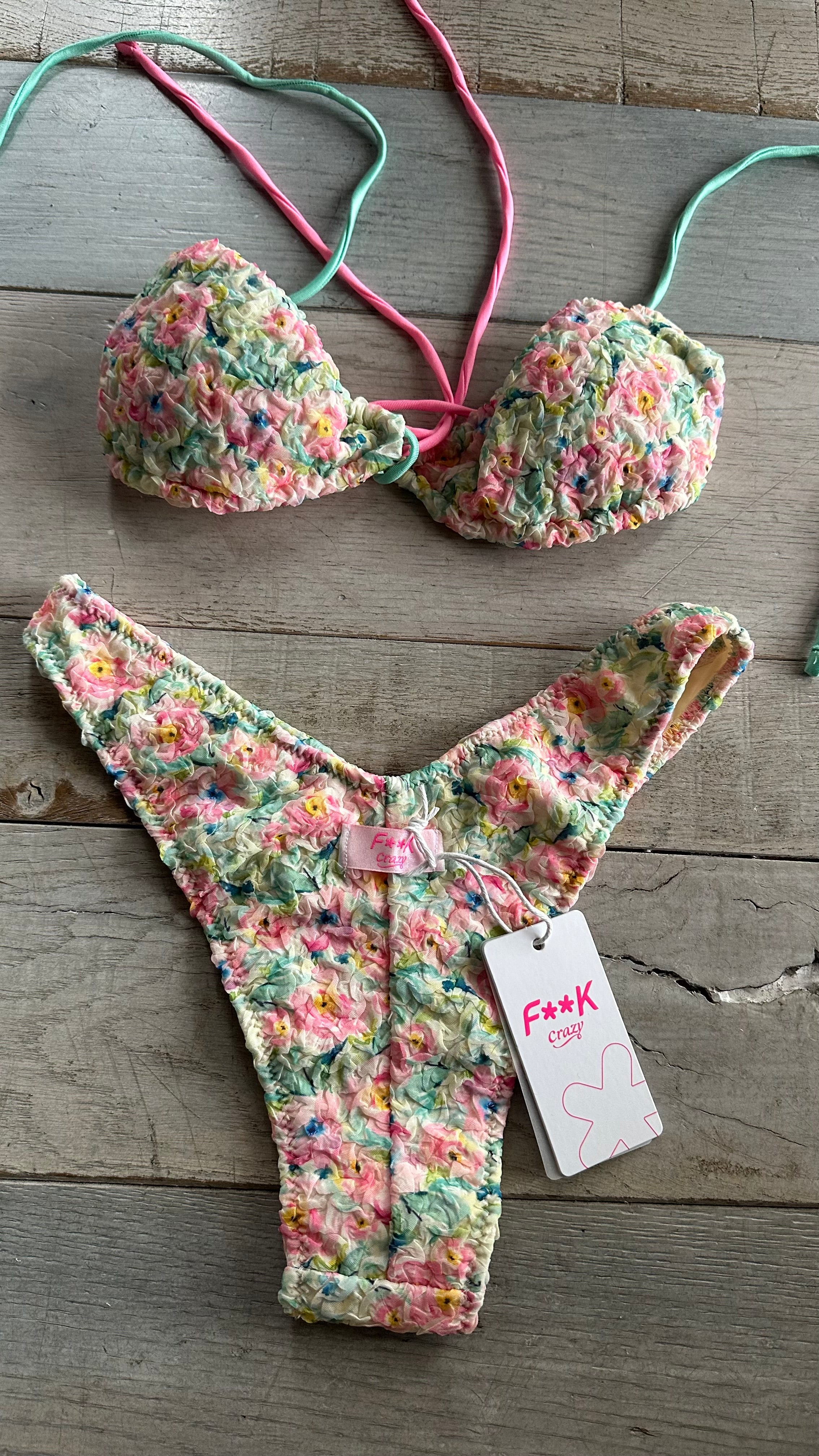 Bikini Top in Toulle Provenza Floreale