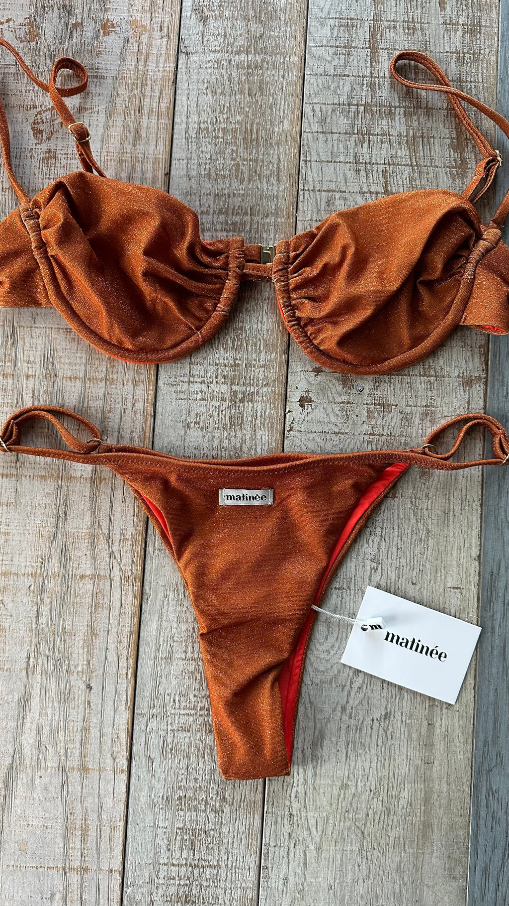 Bikini Balconcino Marina Lurex Arancio