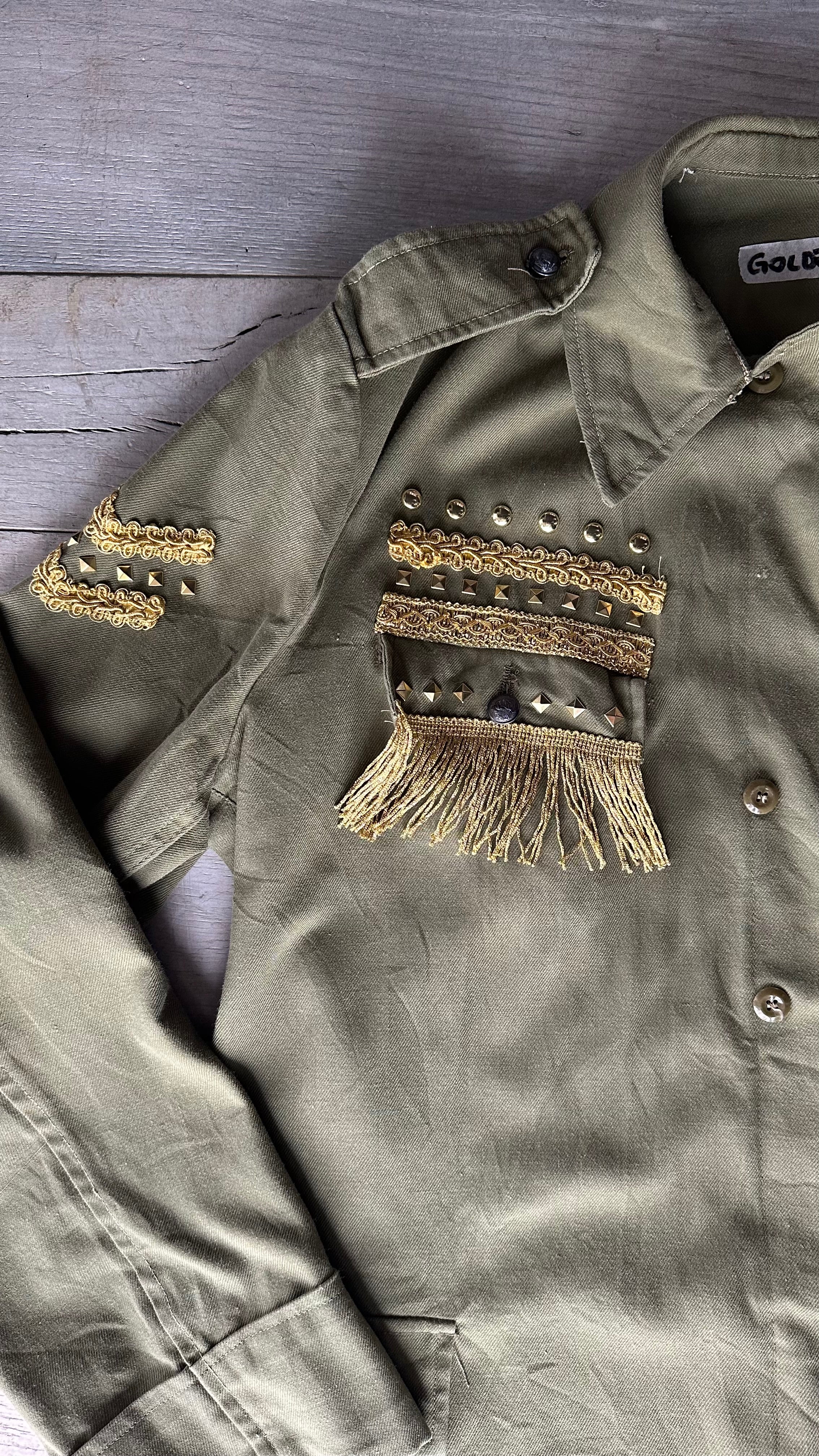 Giacca Militare “Golden Stud”