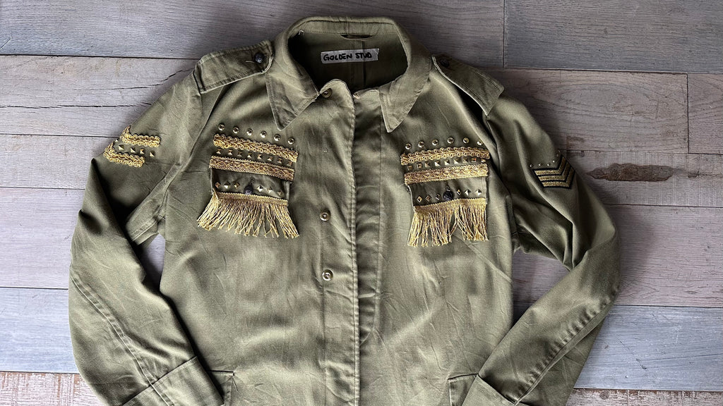 Giacca Militare “Golden Stud”