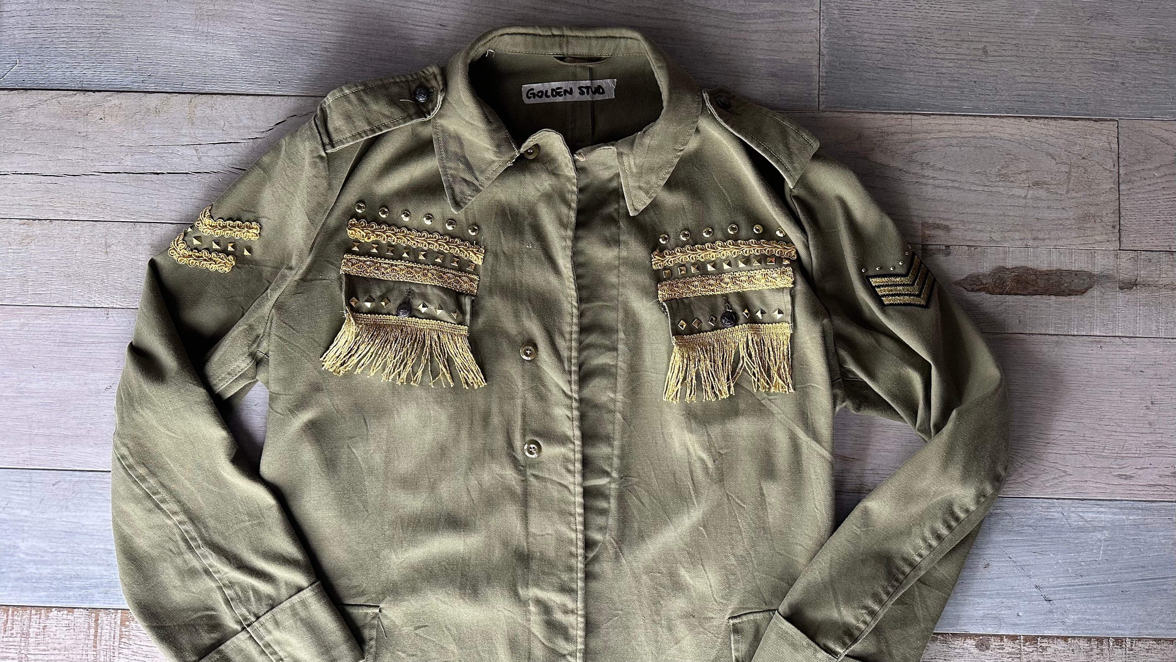 Giacca Militare “Golden Stud”