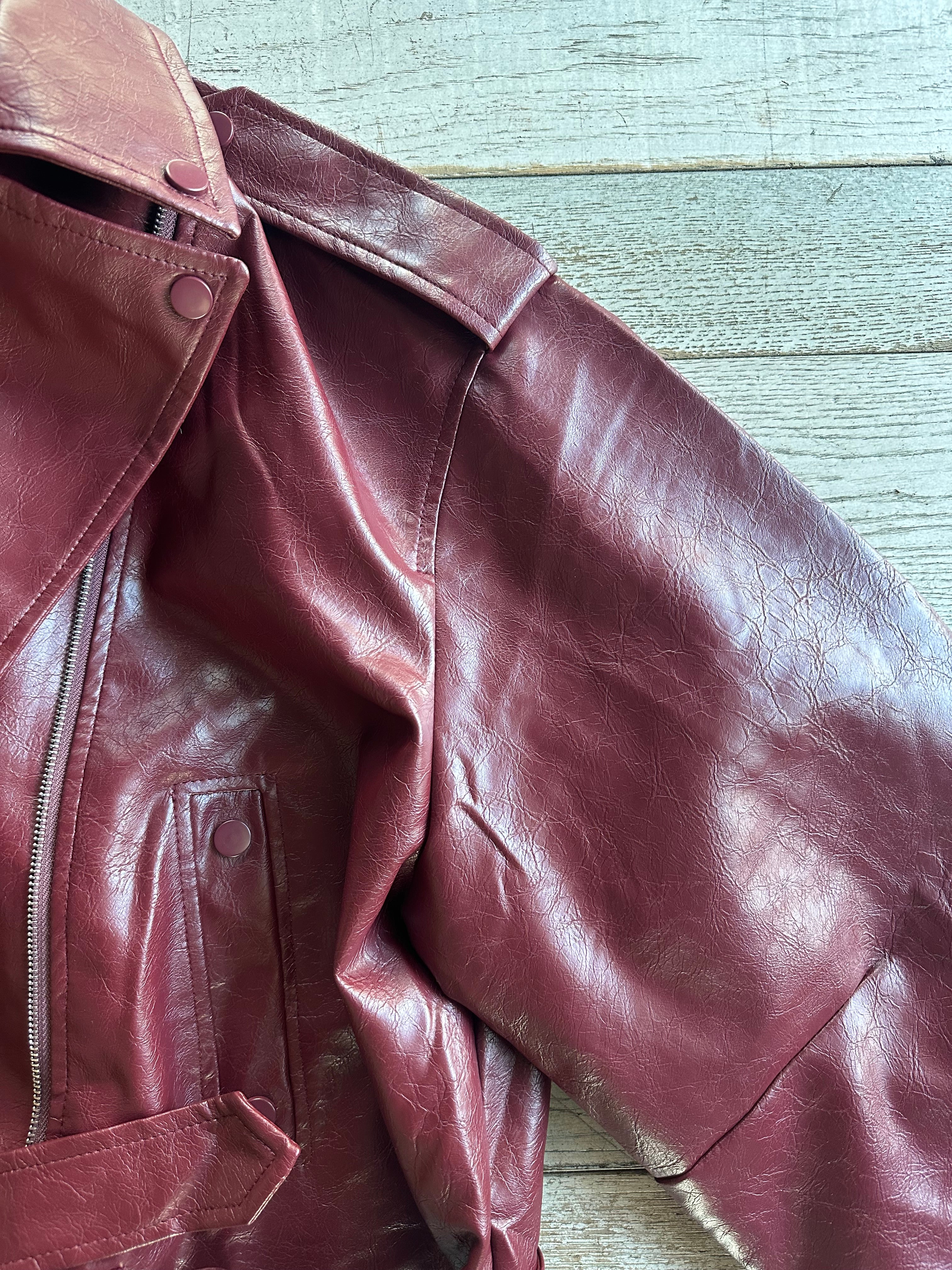 Giacca Chiodo Bordeaux