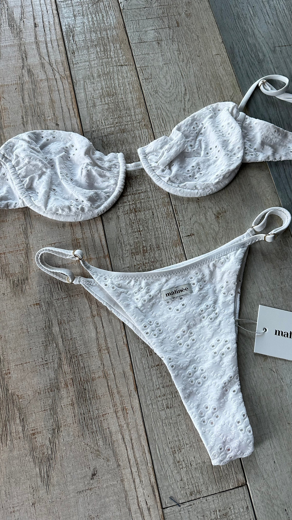 Bikini Balconcino Marina Macramè Bianco Sangallo