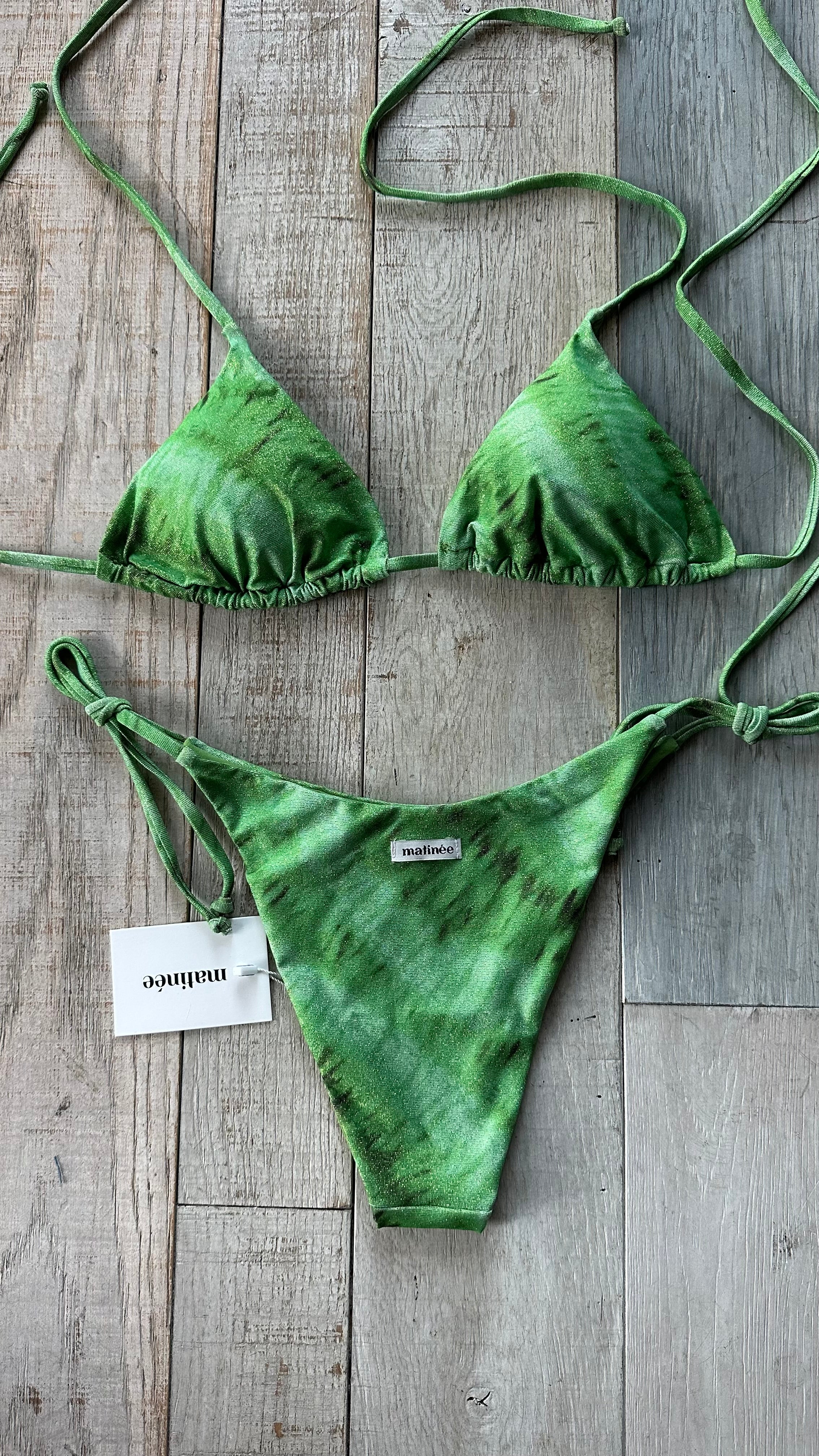 Triangolo Kate Tye Dye Lurex Verde