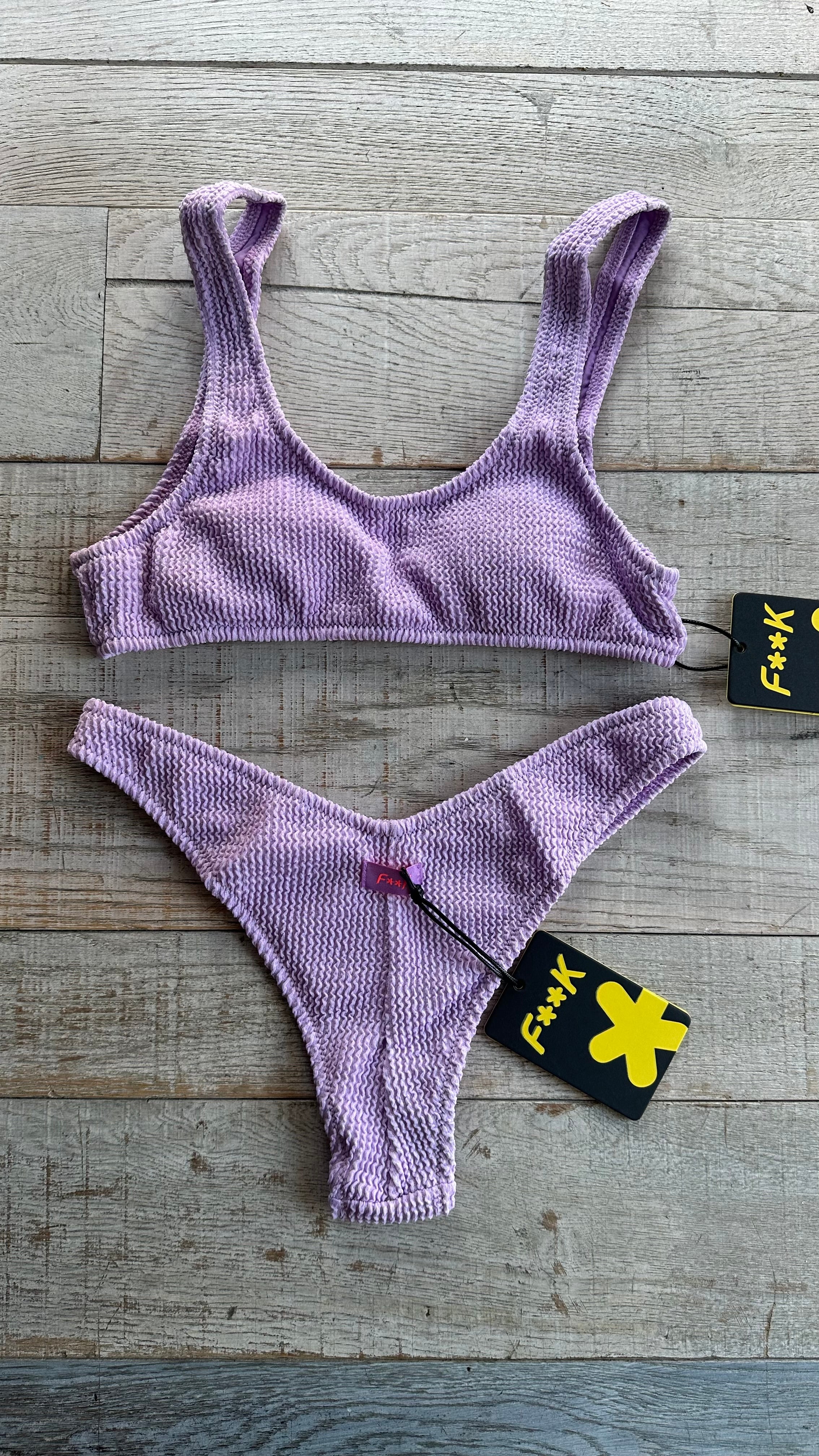 Bikini Top Goffrato Lilla