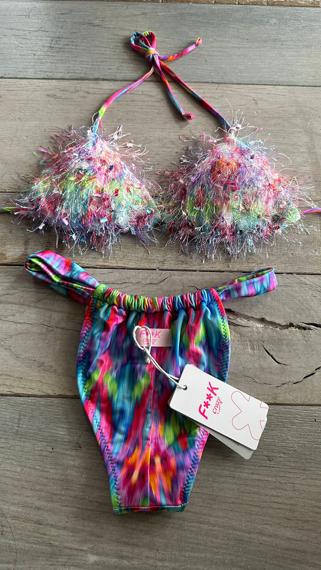 Triangolo Tye Dye Piuma Multicolor