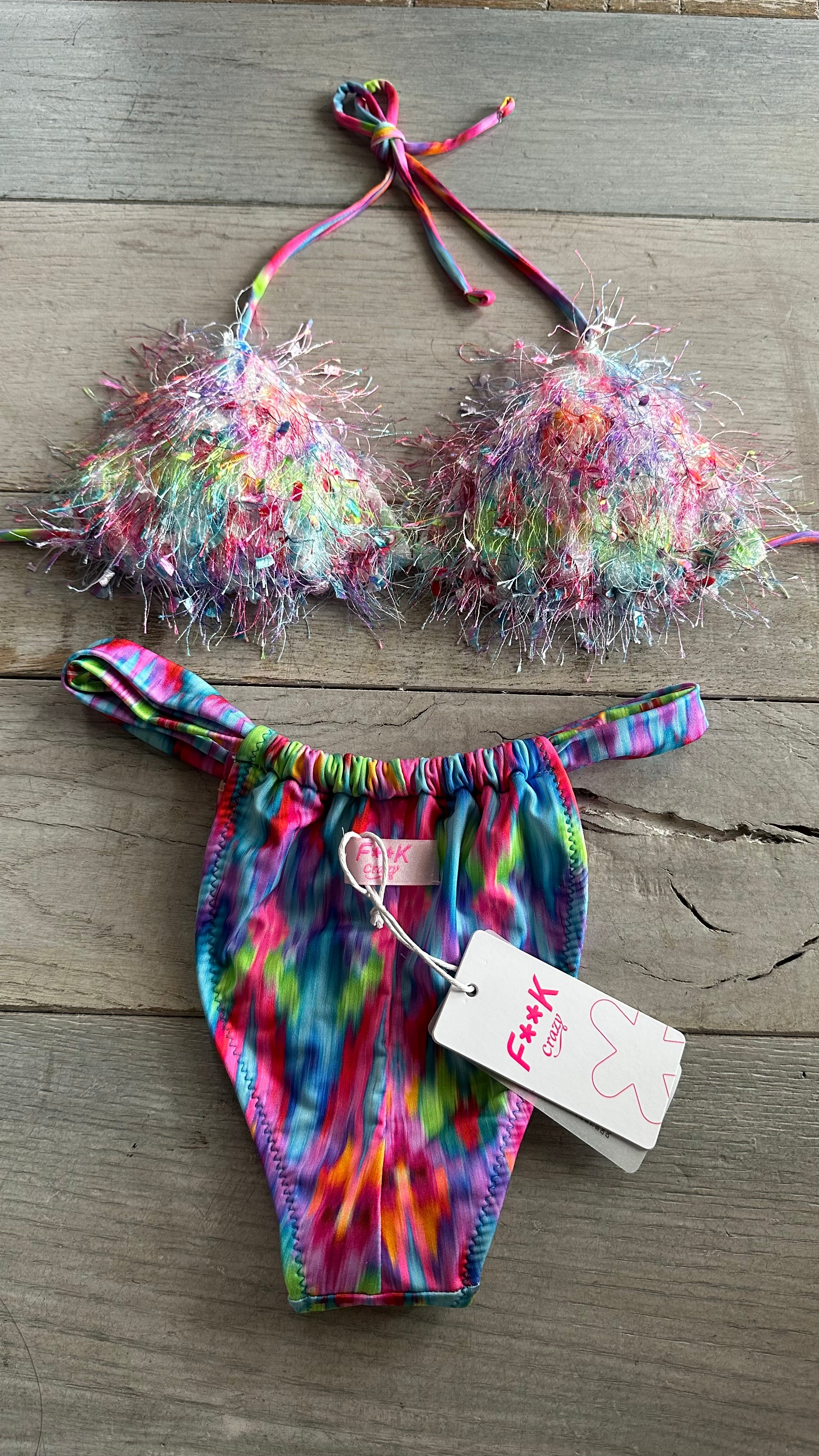 Triangolo Tye Dye Piuma Multicolor