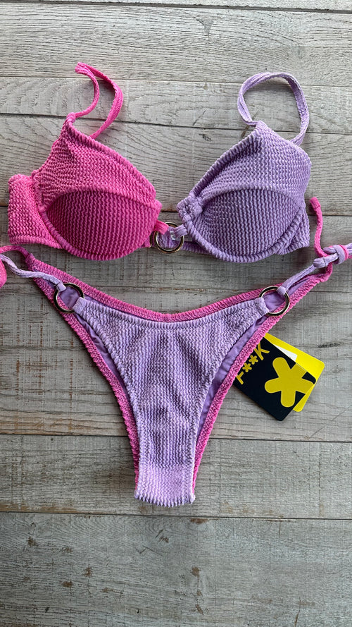 Balconcino Bicolor Goffrato Lilla e rosa