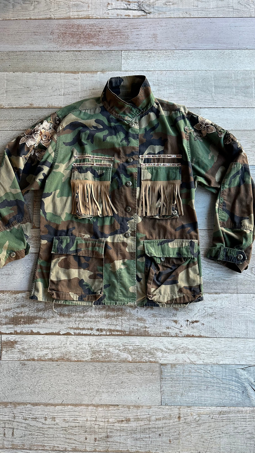 Giacca Militare “Gold Flower”