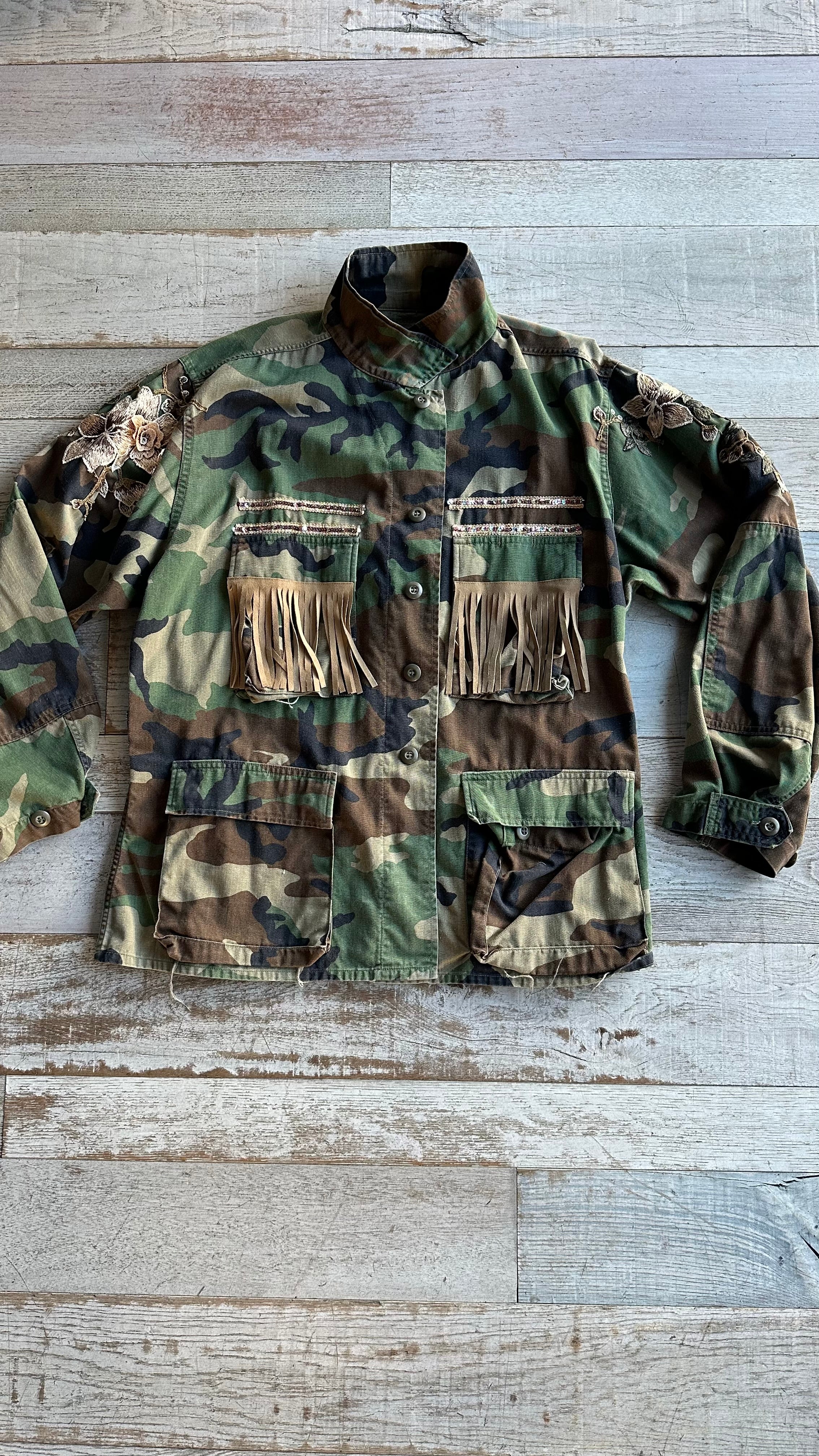 Giacca Militare “Gold Flower”