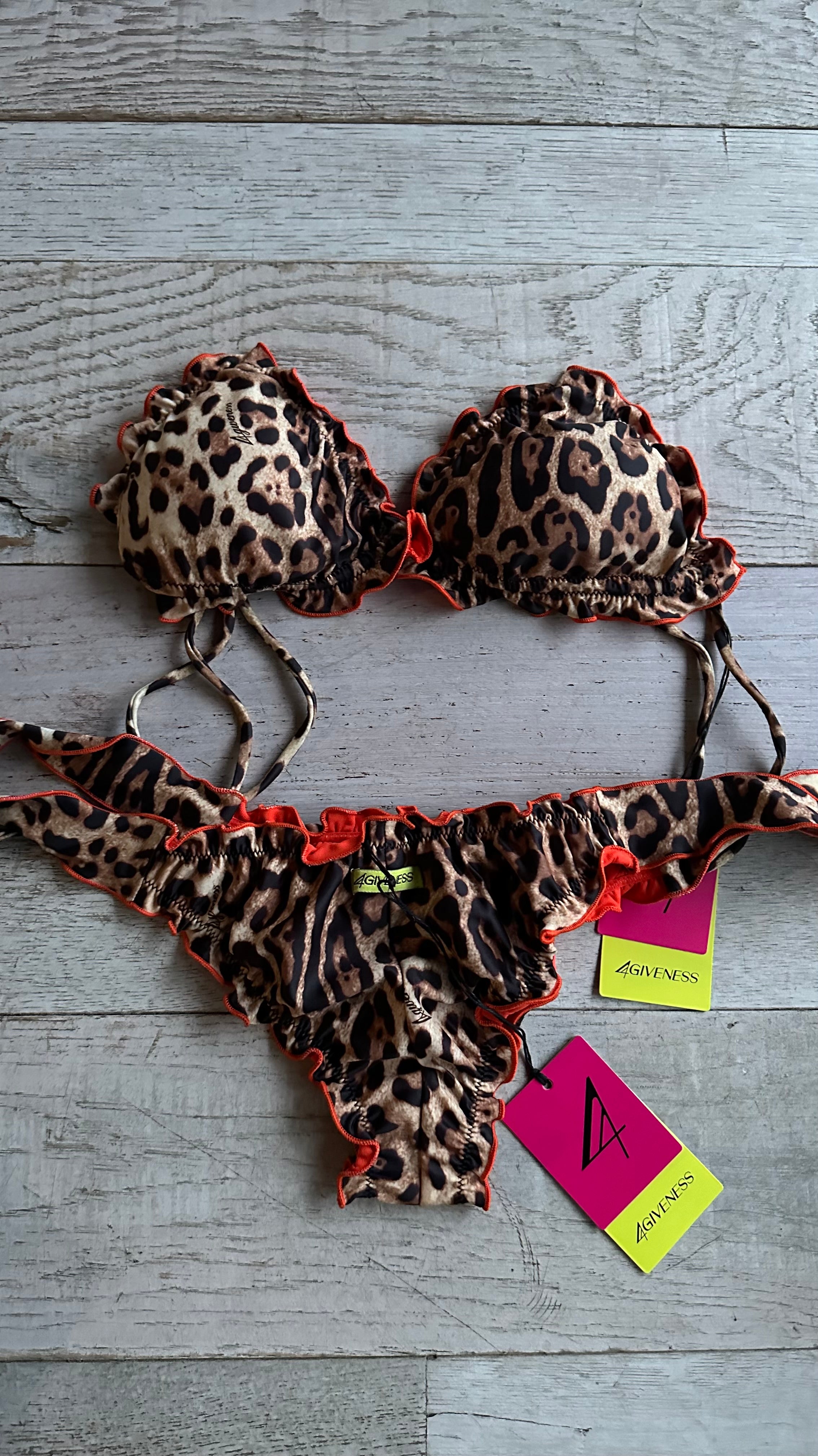 Triangolo Sbambolato Frou Frou Leopardato