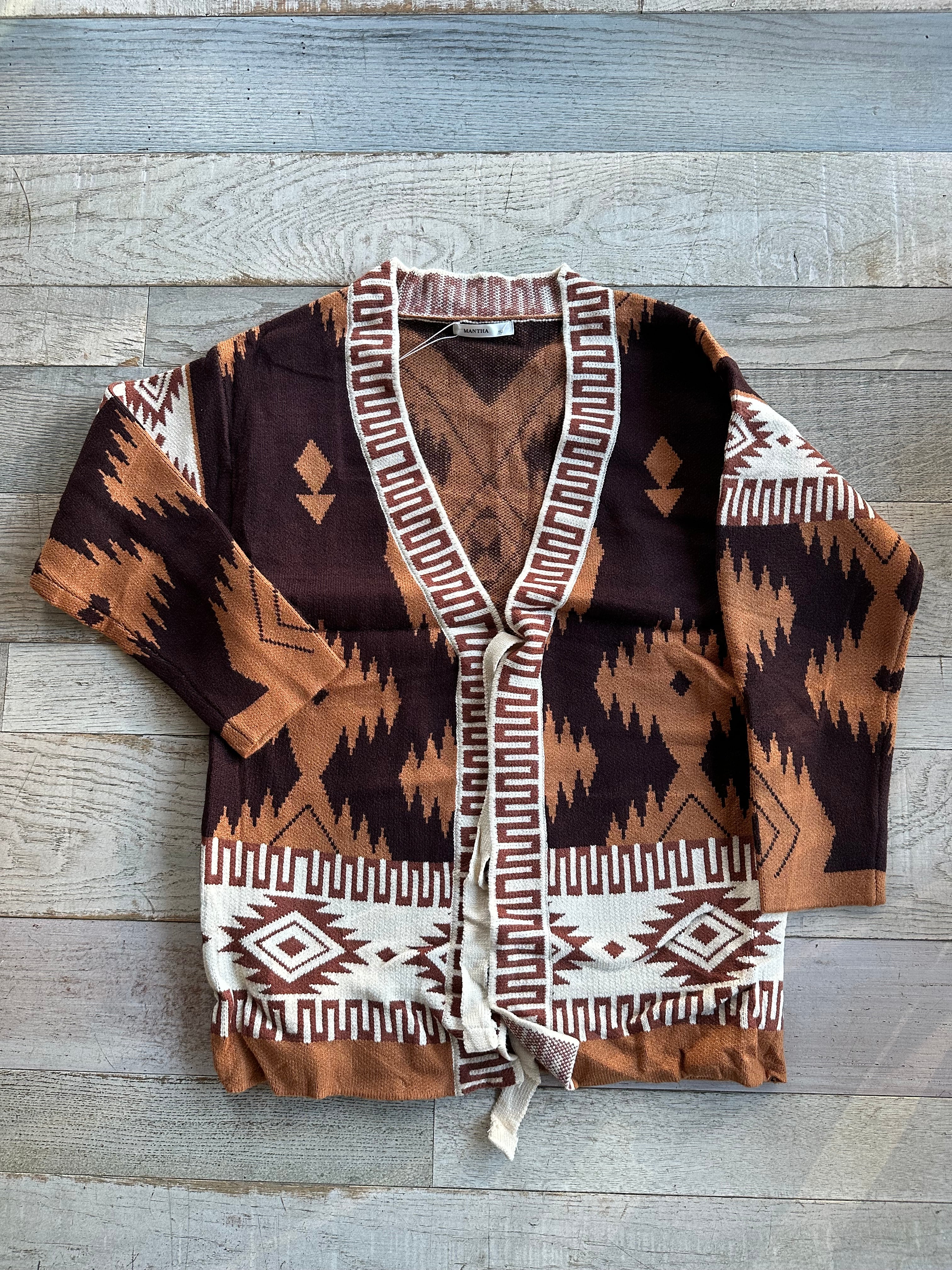 Cardigan Azteco Cioccolato