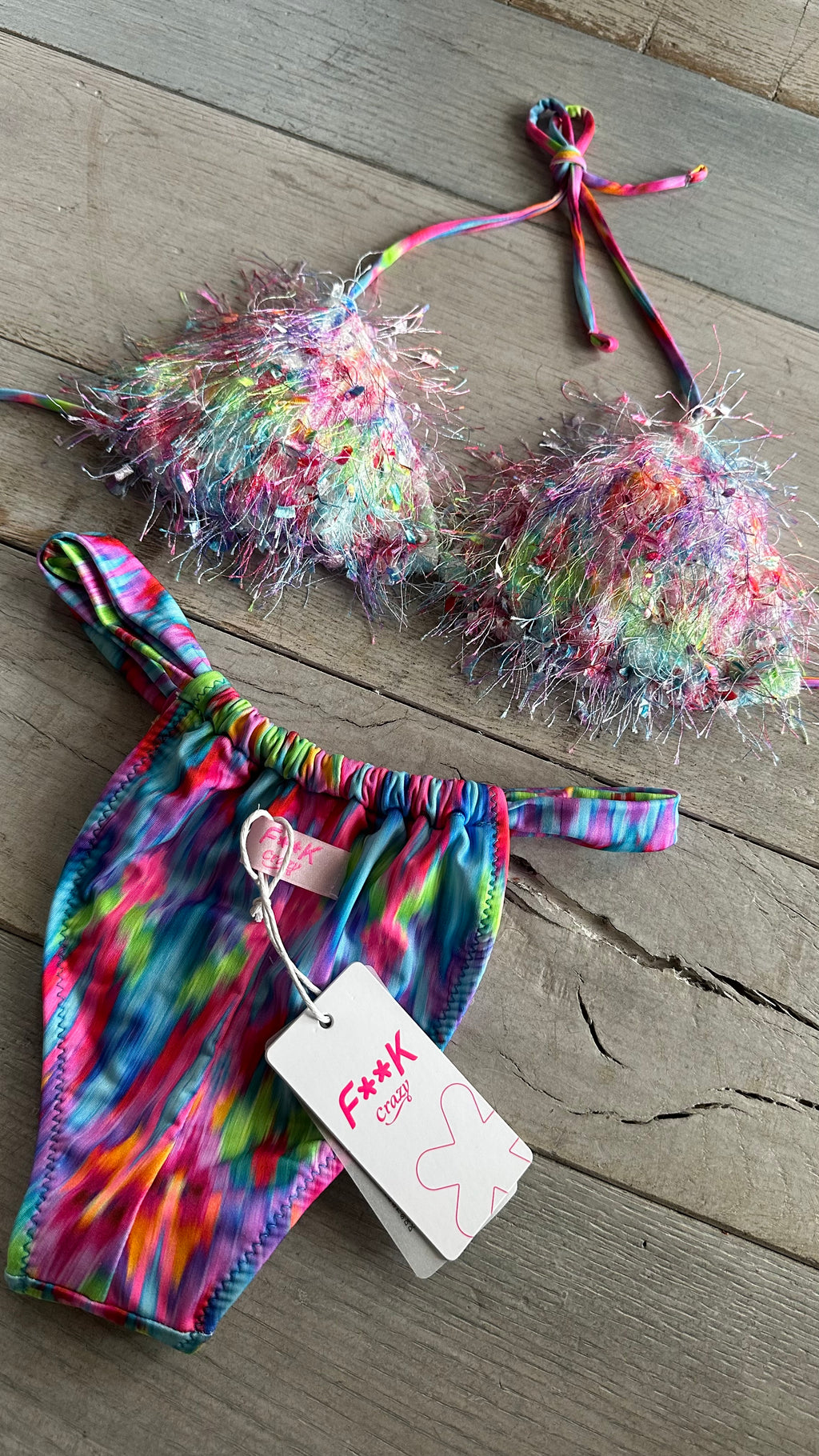 Triangolo Tye Dye Piuma Multicolor