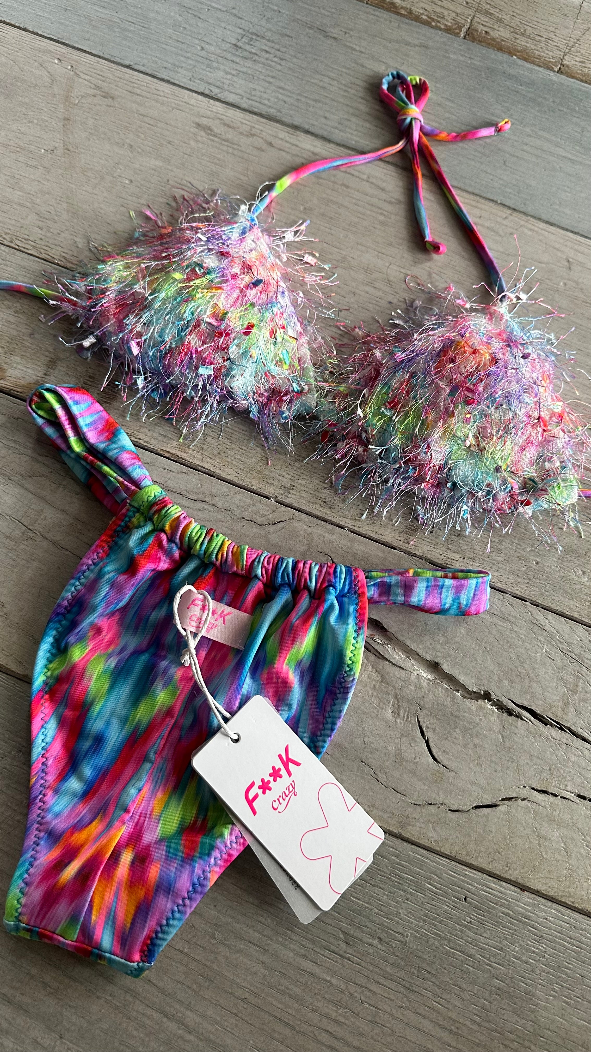 Triangolo Tye Dye Piuma Multicolor