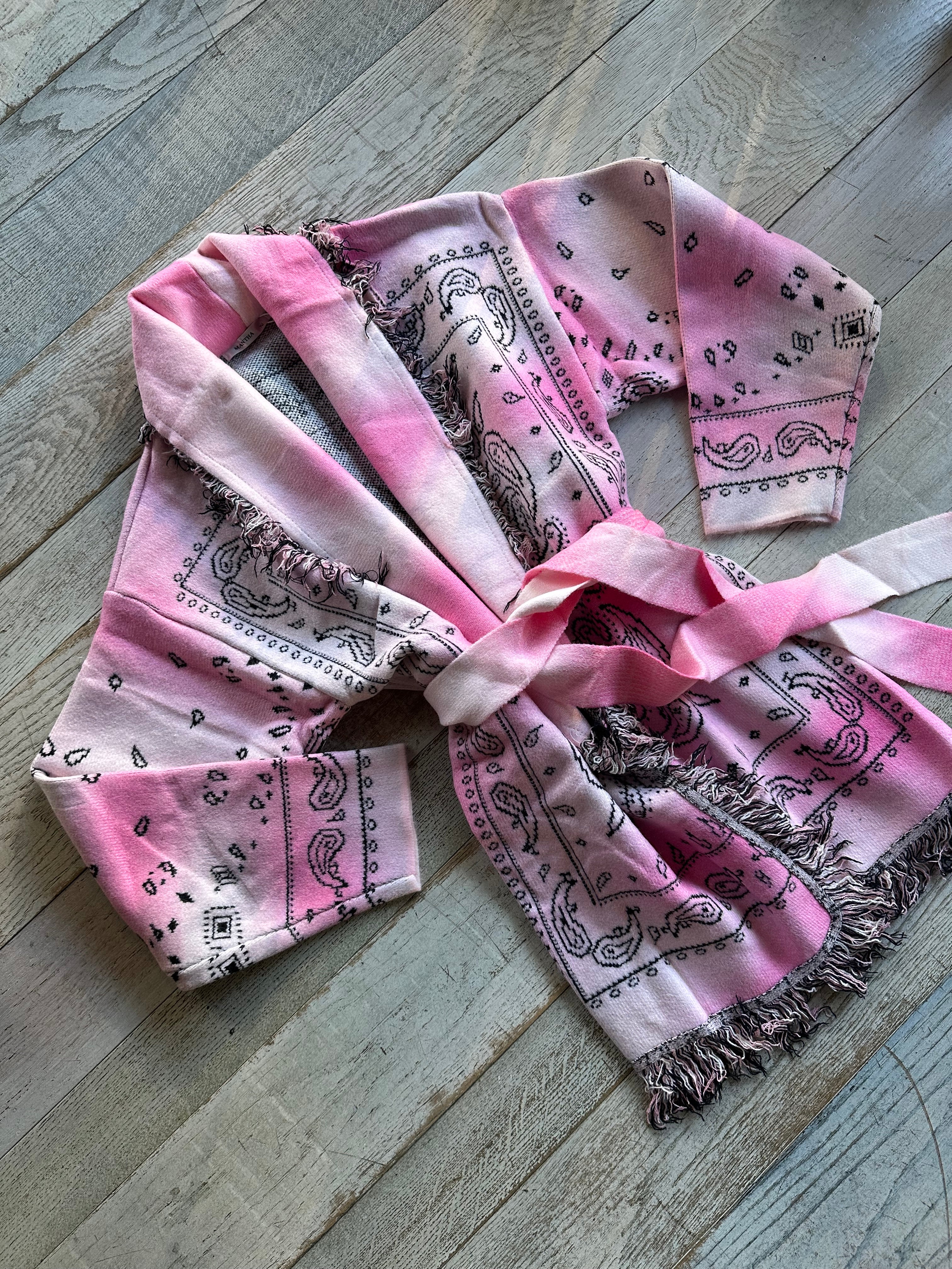 Cardigan Bandana Rosa