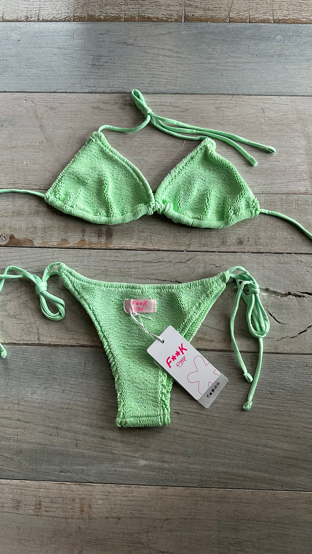 Triangolo Goffrato Verde Fluo