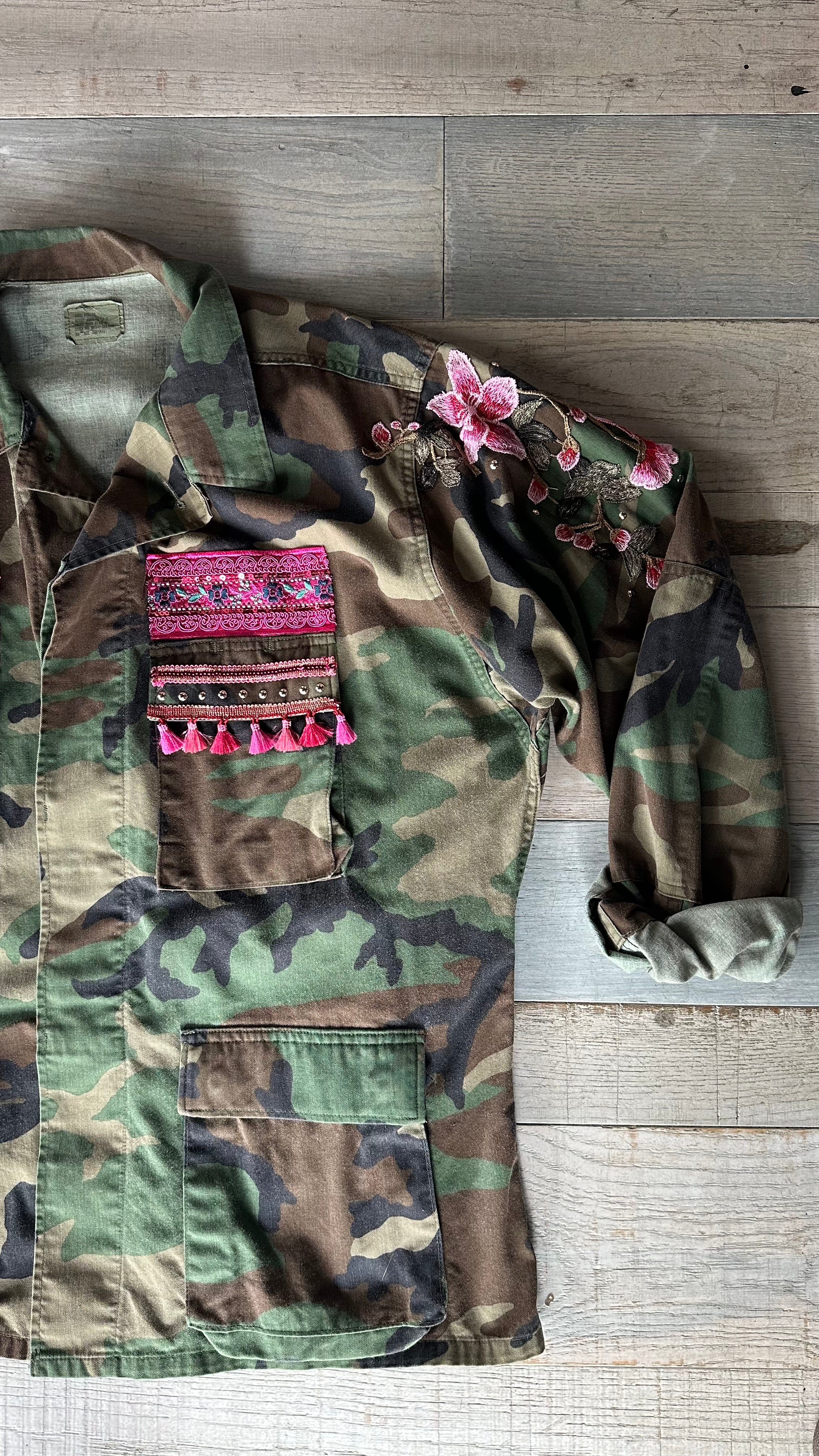 Giacca Militare Camouflage “Roses”
