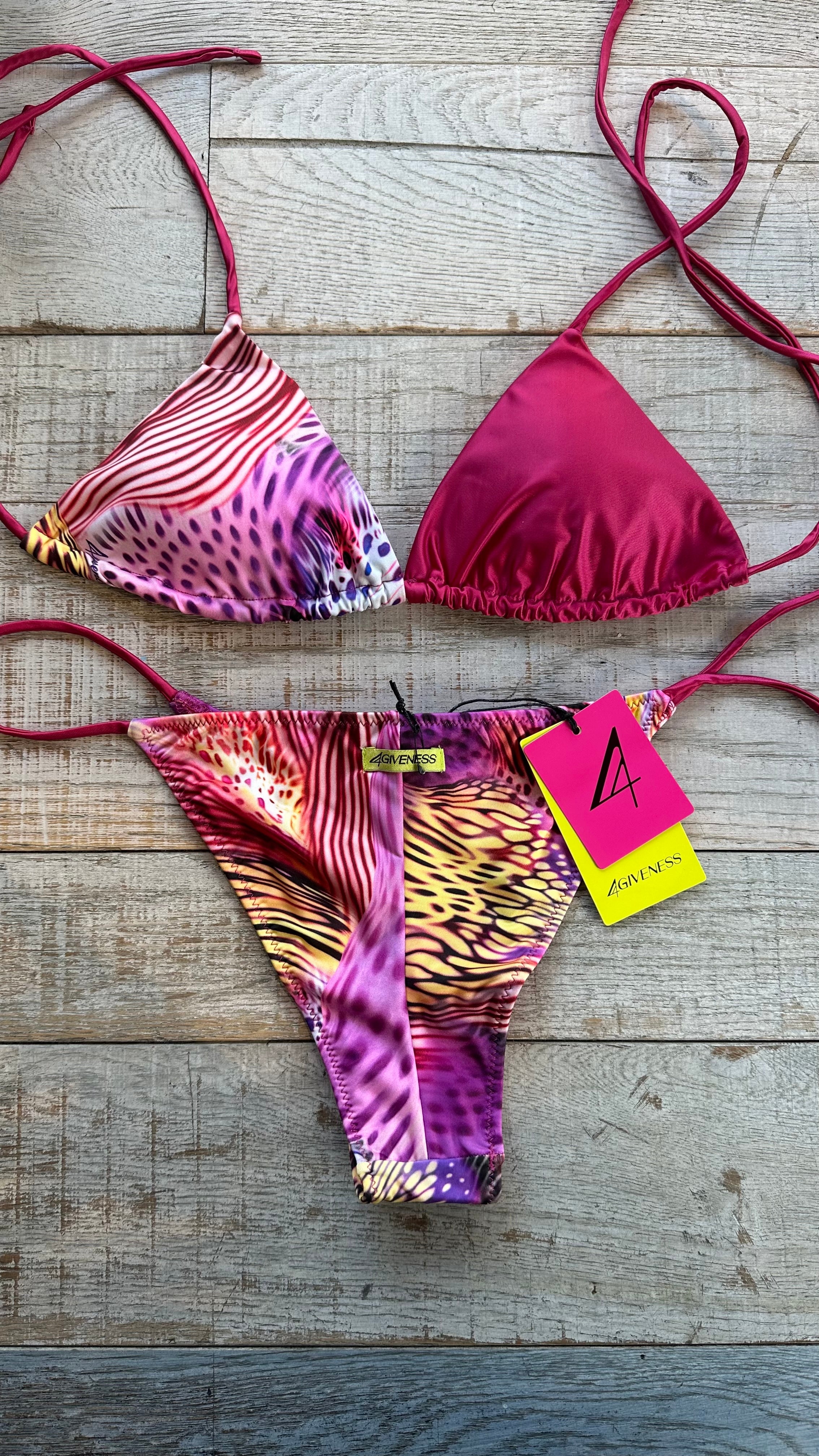 Triangolo Zebrato Rosa Multicolor