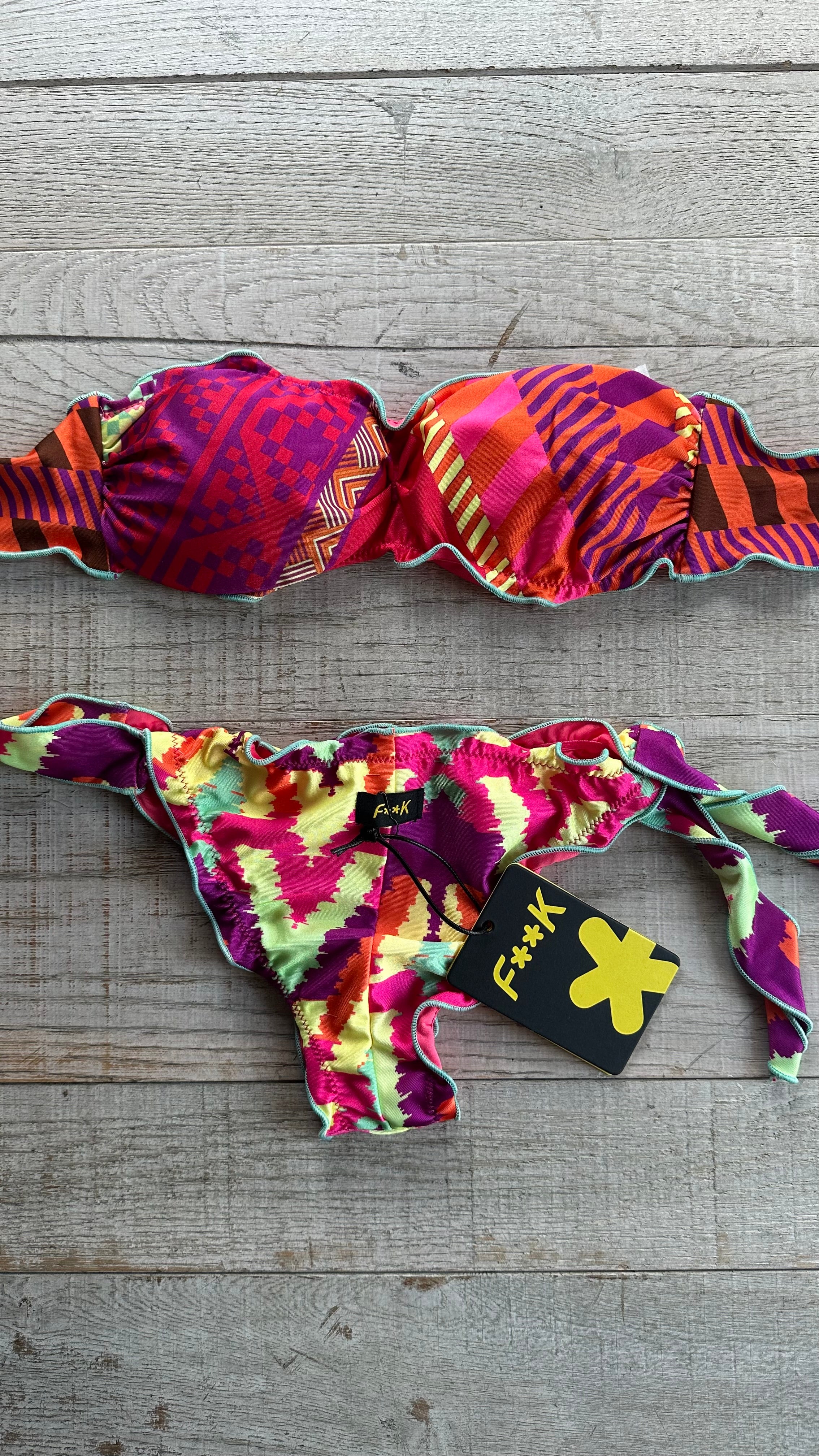 Bikini Fascia Sbambolata Frou Frou Multicolor