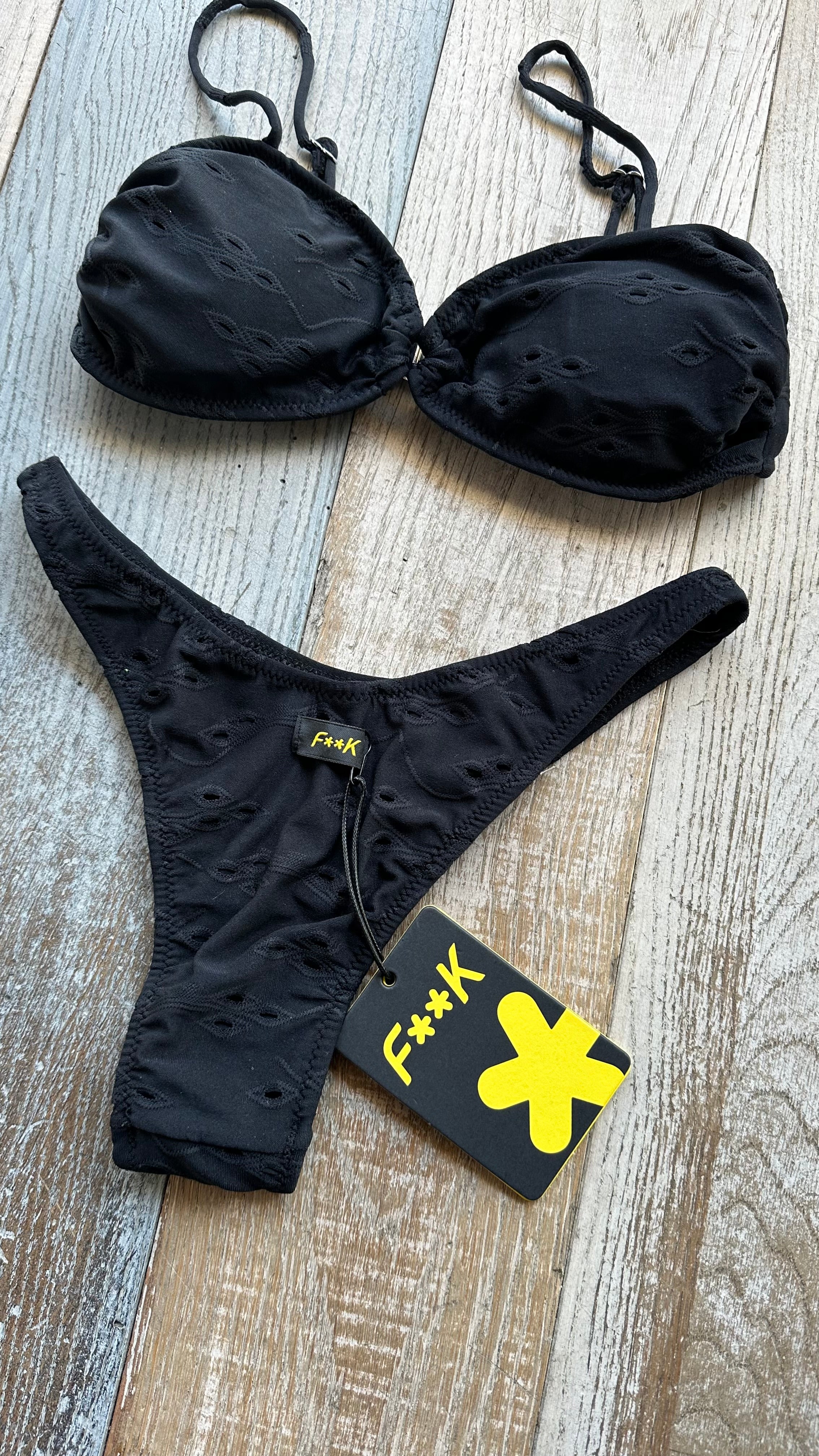 Bikini Top Sangallo Nero