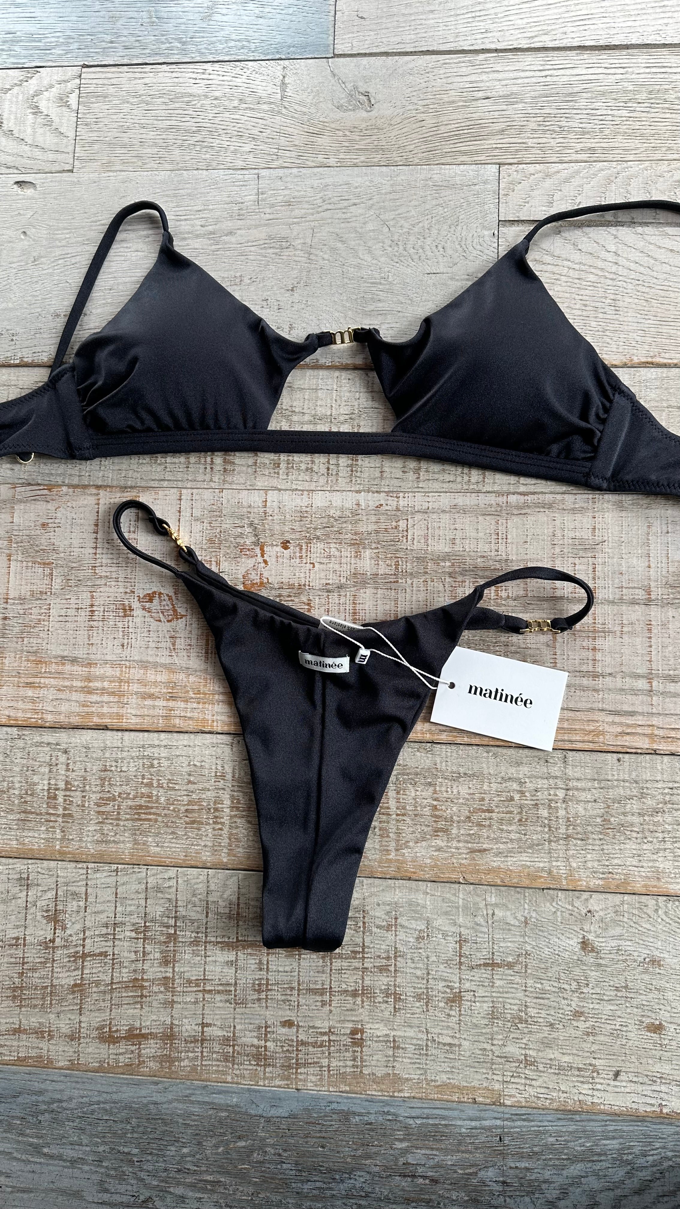 Bikini Top Taylor Lycra Lucida nero