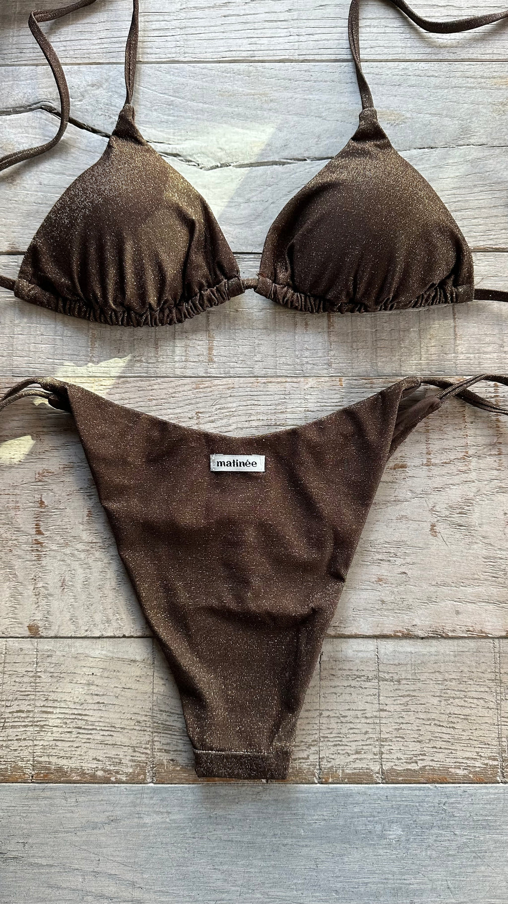 Triangolo Lurex Marrone