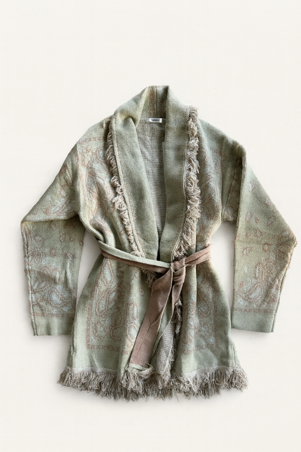 Cardigan Bandana Verde Salvia