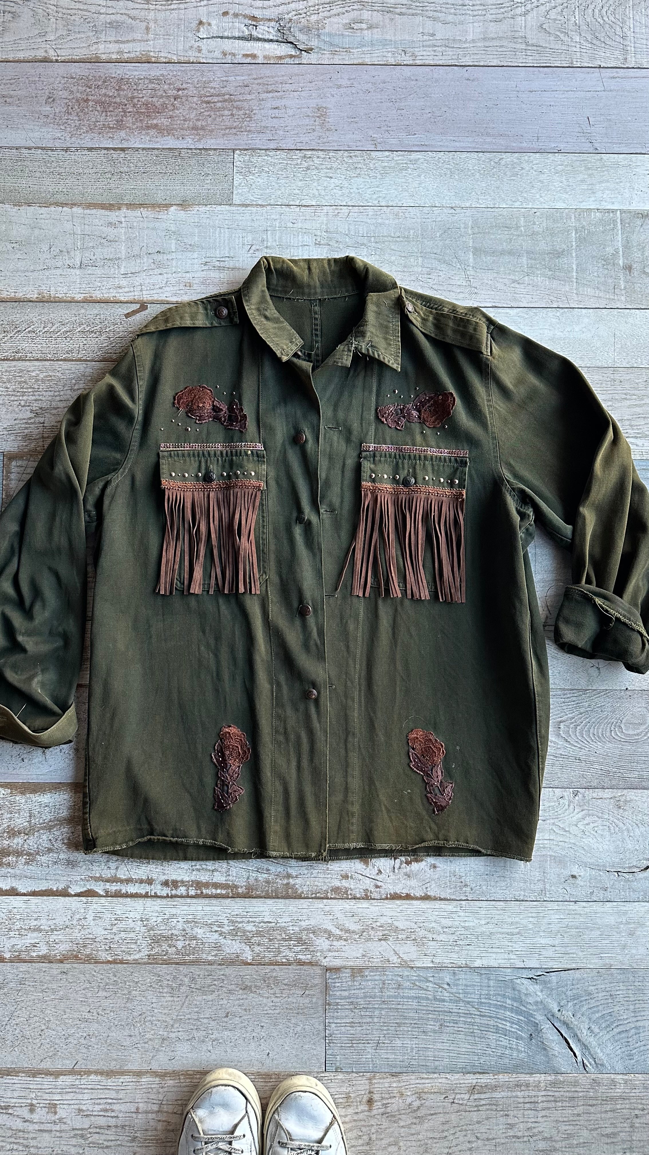 Giacca Militare “Rose Brown”