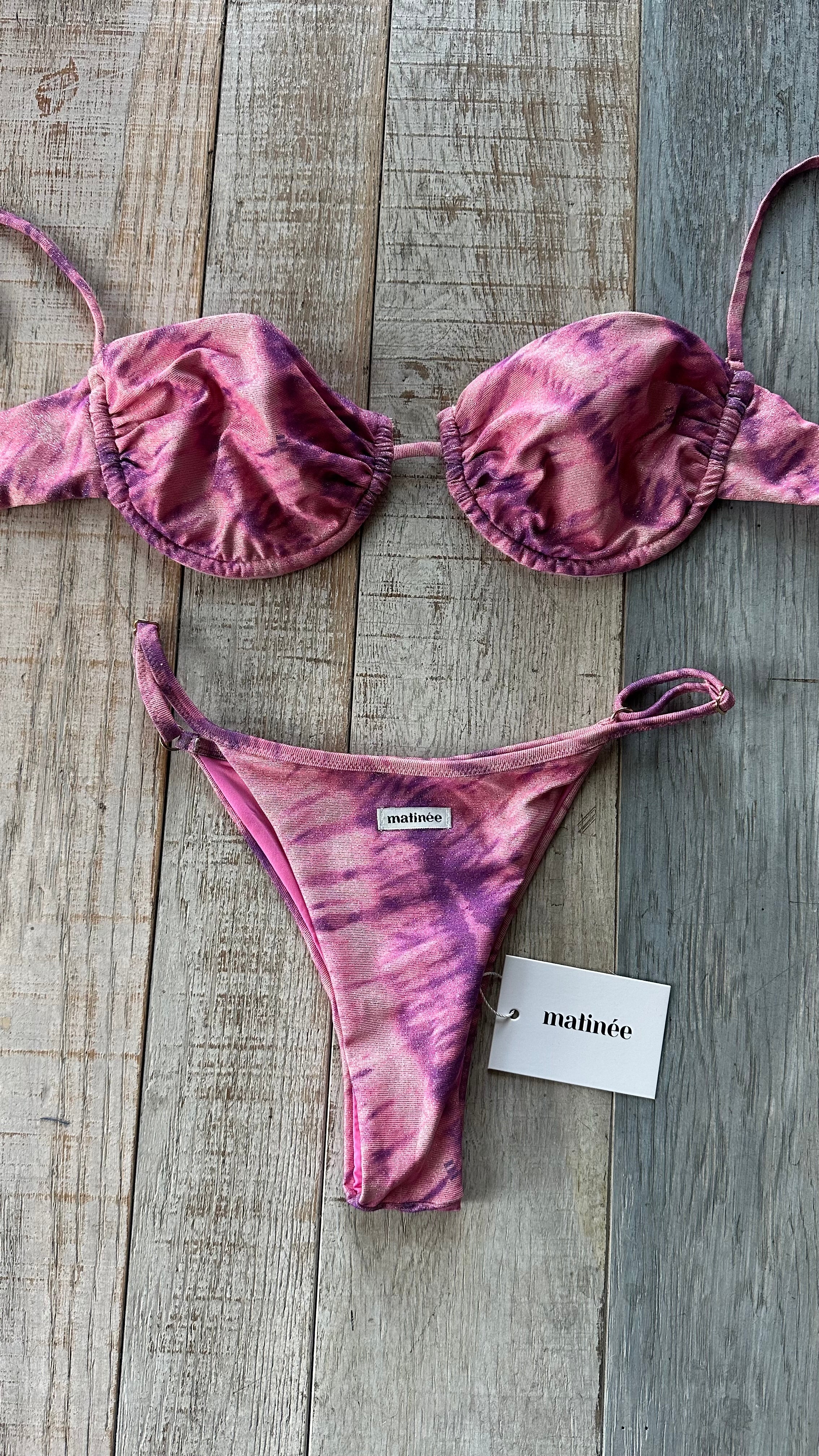 Bikini Balconcino Tye Dye Lurex Rosa