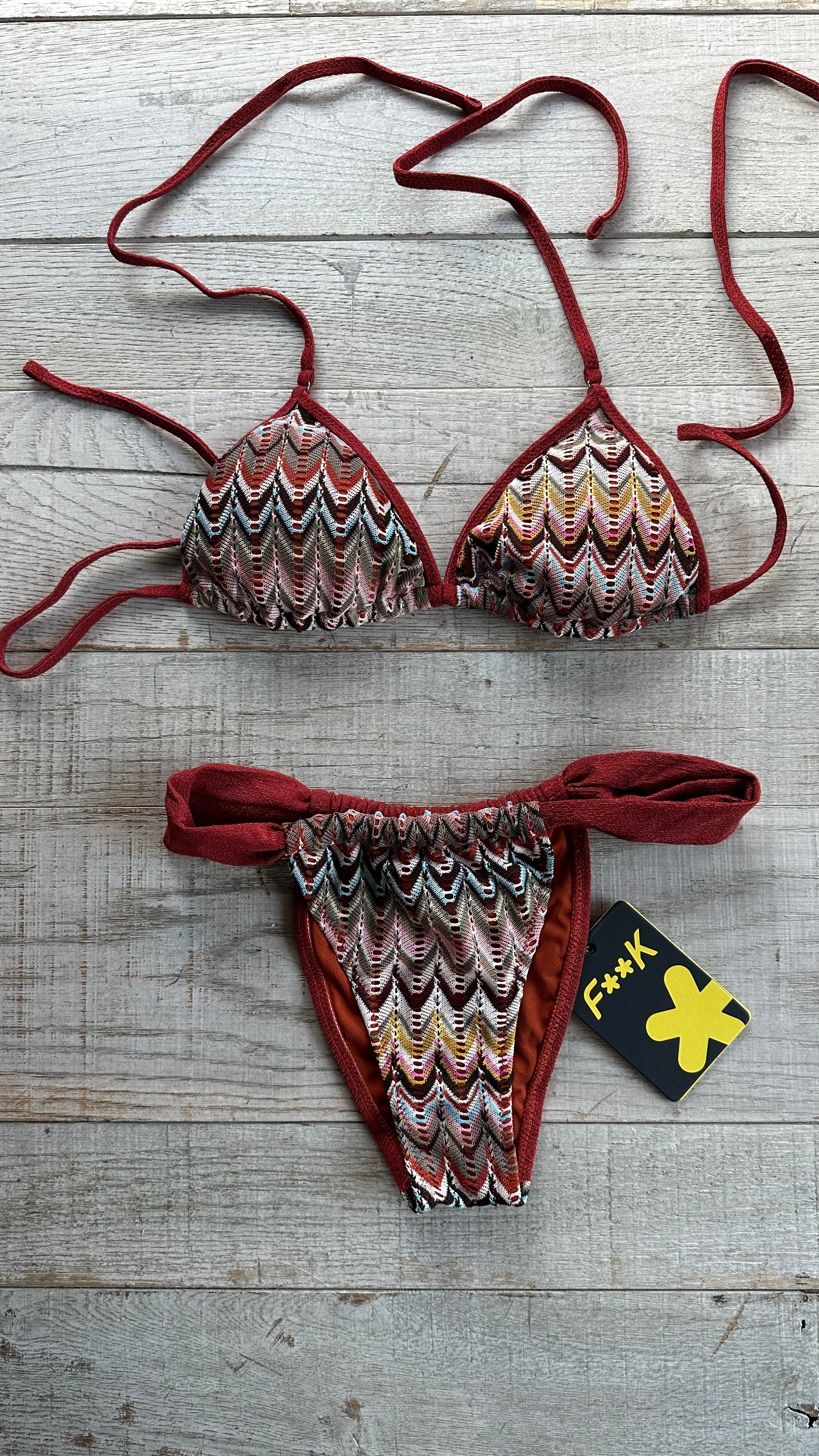 Triangolo Zig Zag slip a tendina multicolor