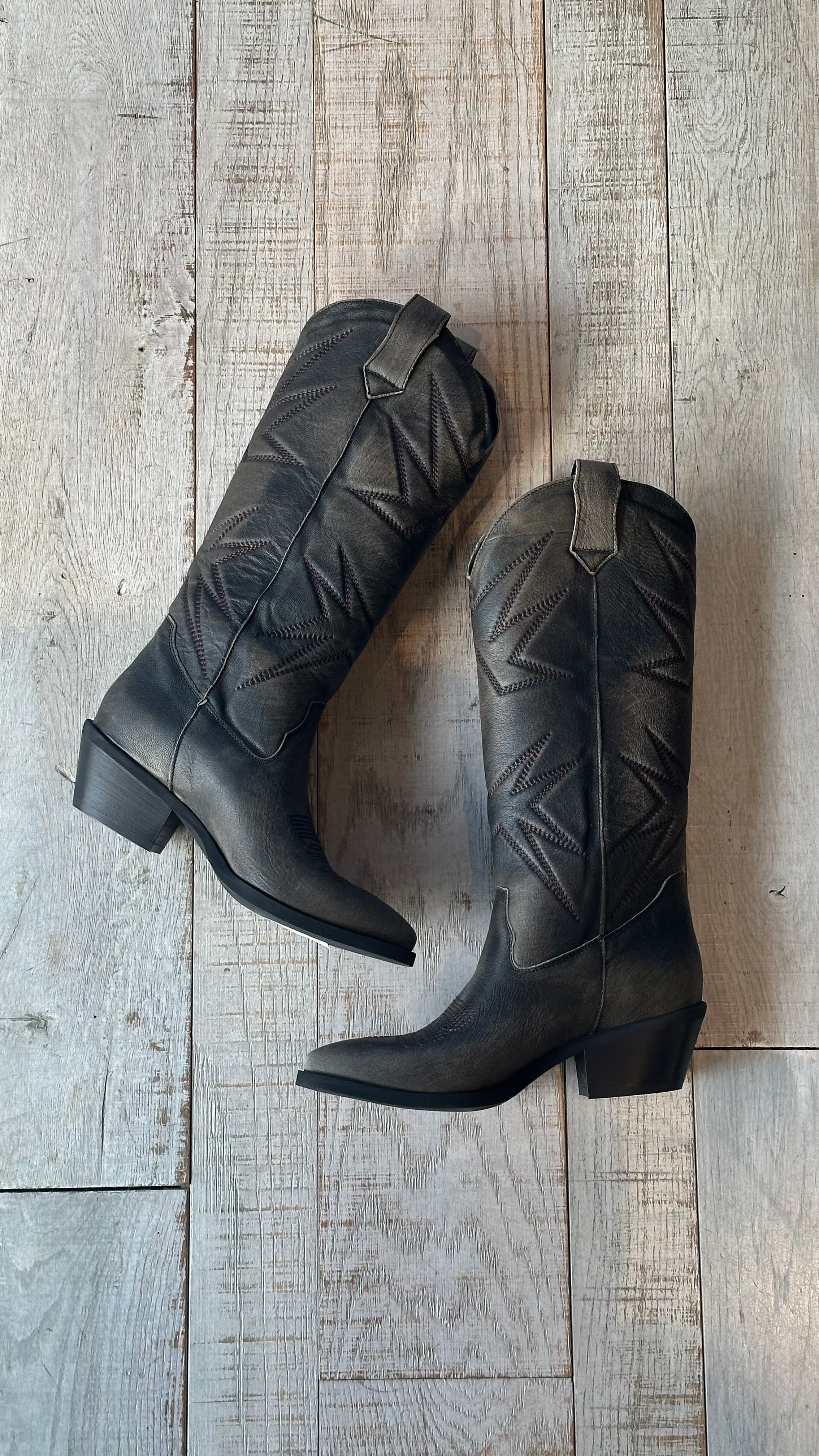 Texano Mid Grey Smoke in Pelle
