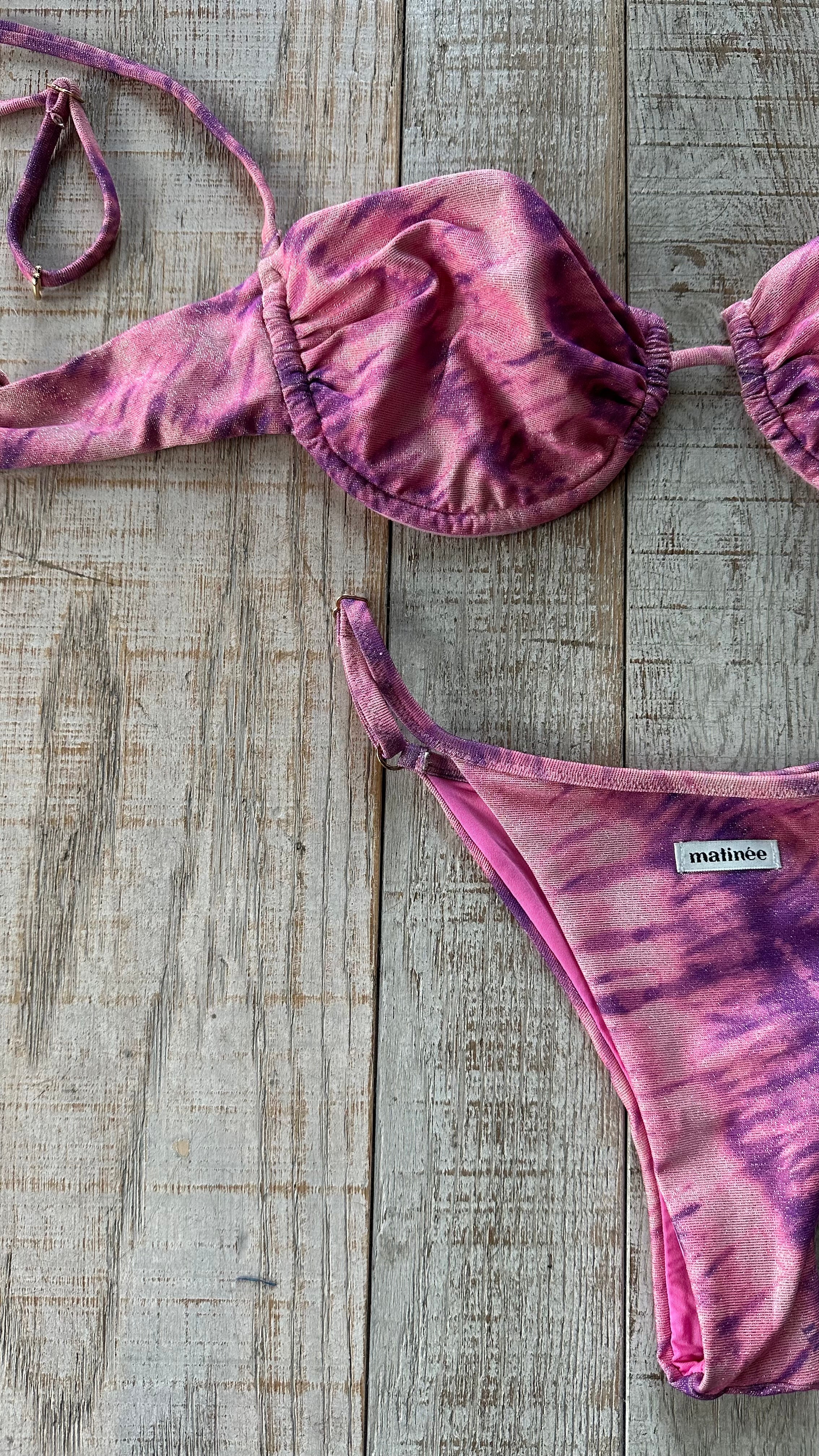 Bikini Balconcino Tye Dye Lurex Rosa