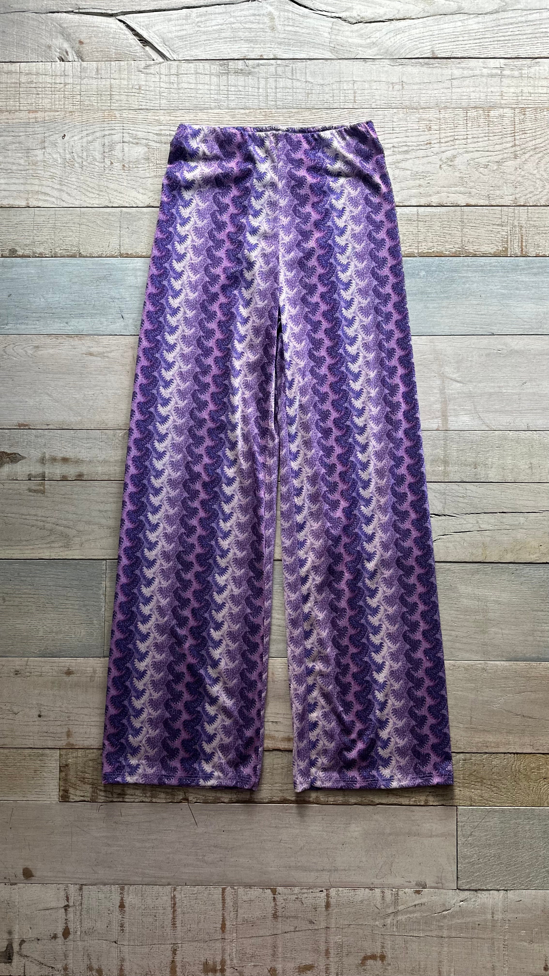Pantalone Zig Zag Rosa Fucsia Lurex