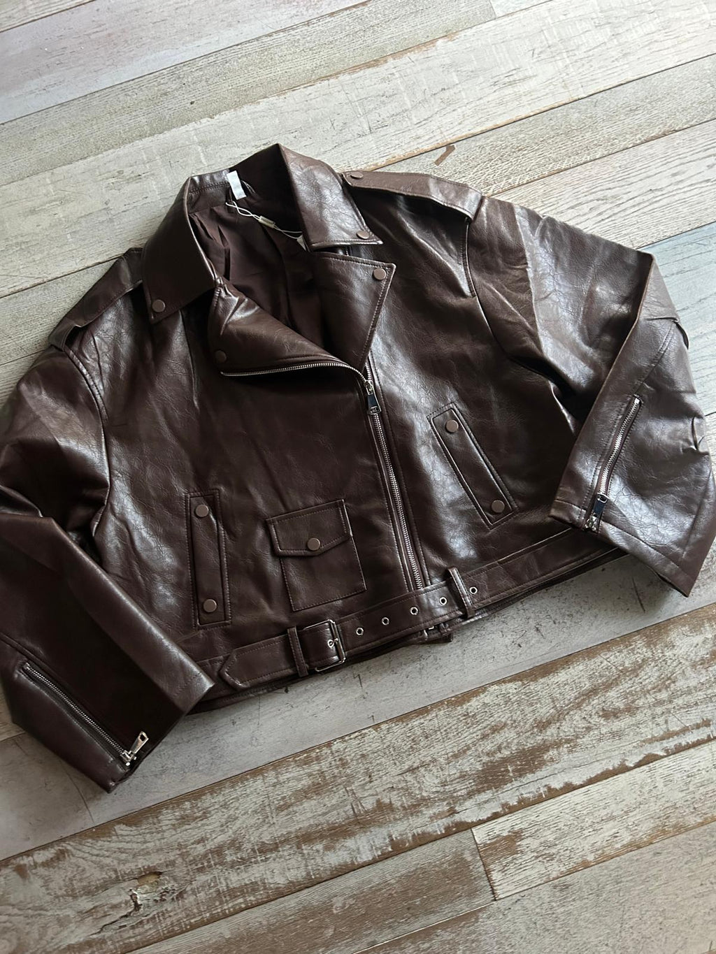 Giacca Chiodo Marrone