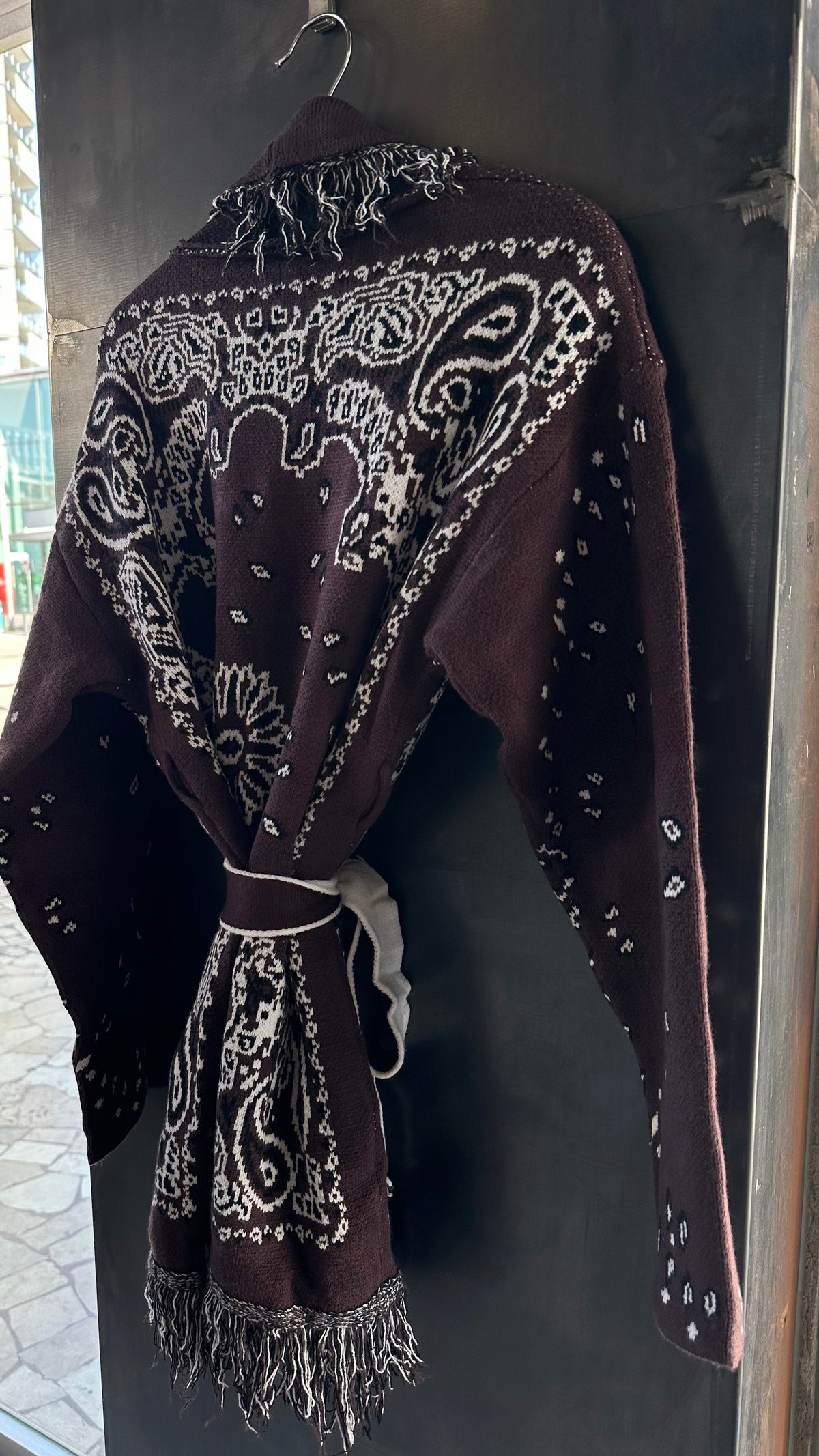 Cardigan Long Bandana Marrone Cioccolato