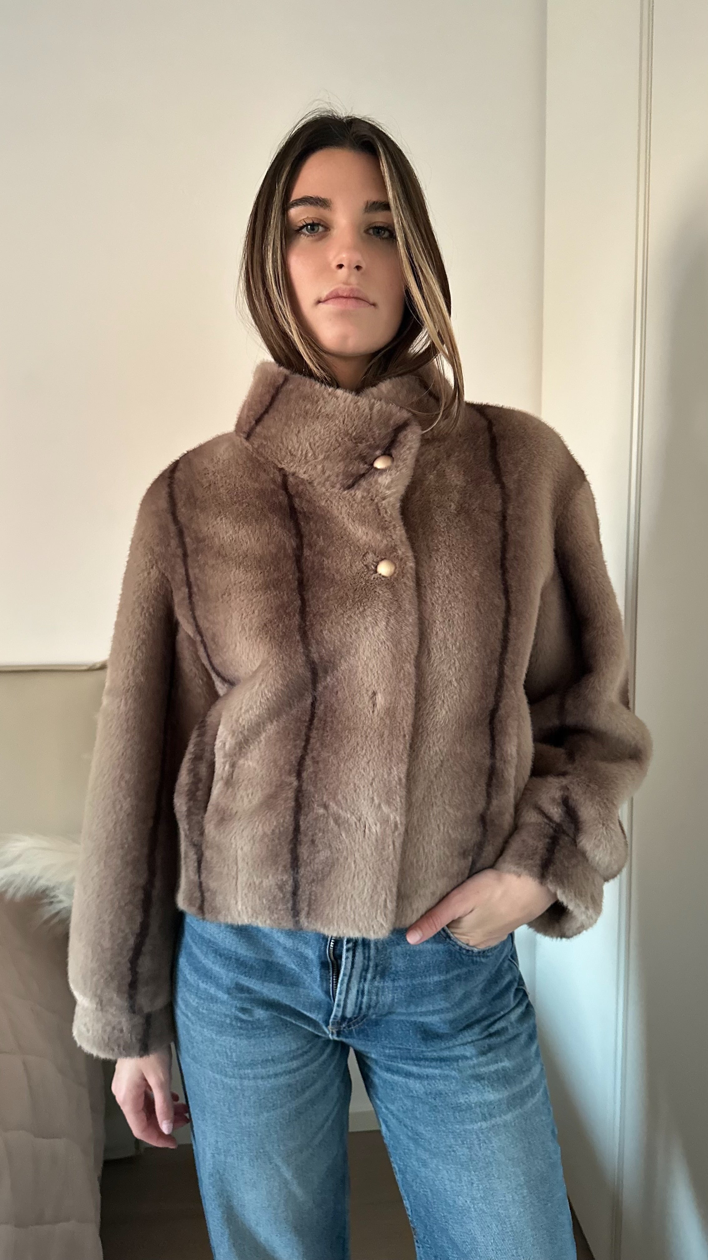 Eco Pelliccia Volpe Rigata